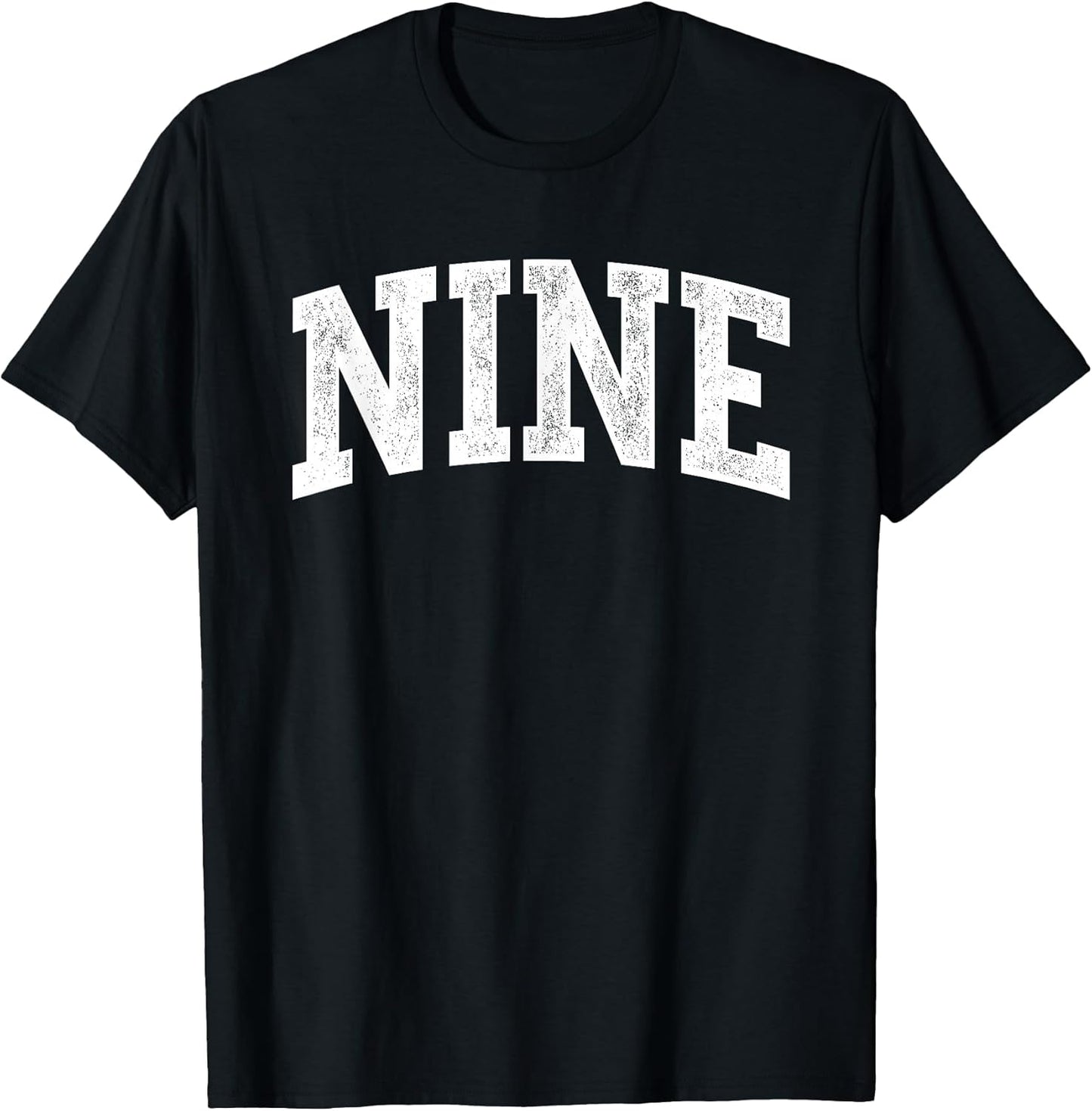 Nine Minimalist 9th Birthday Design 9-Year-Old T-Shirt