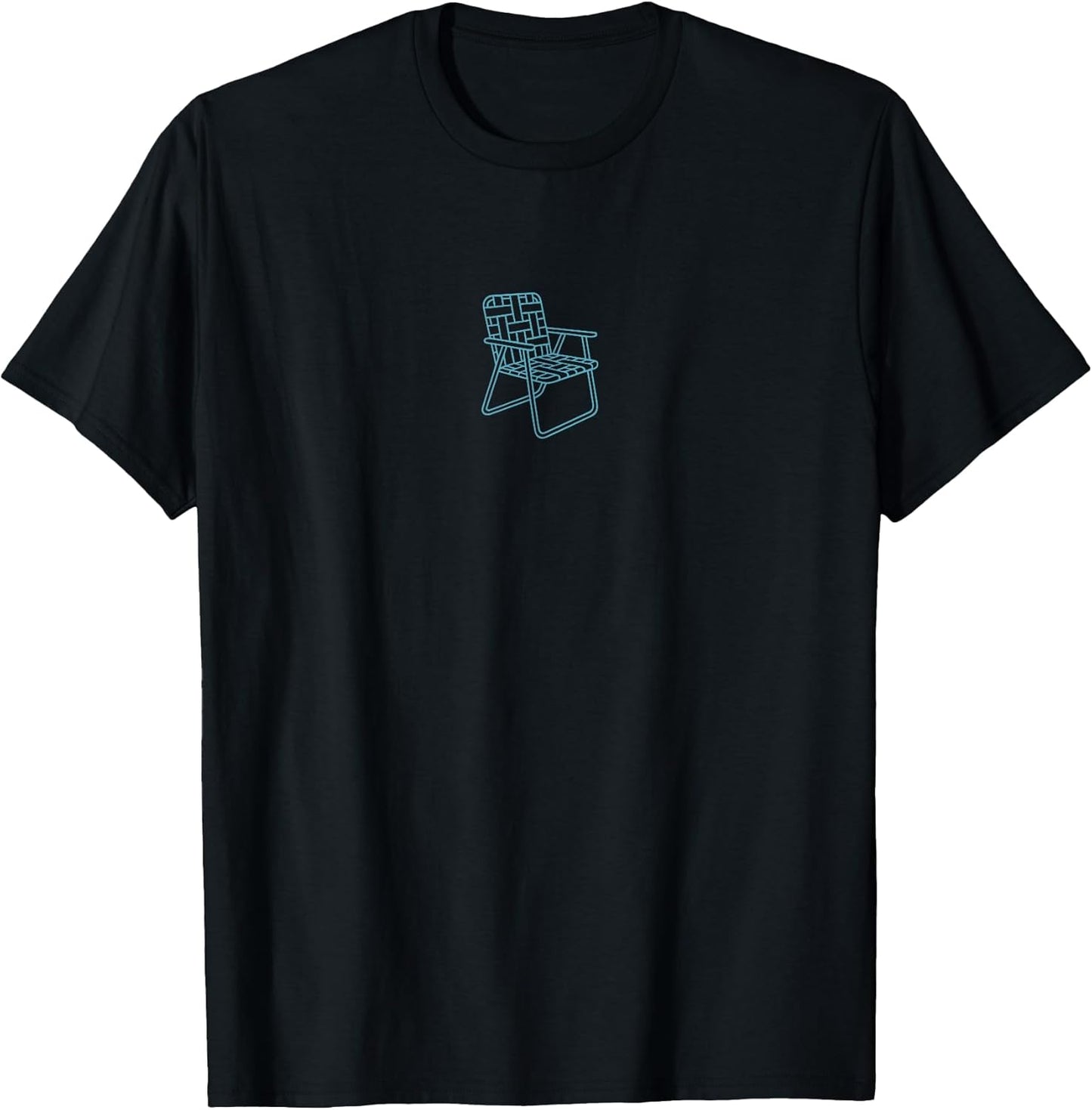 Minimalist Deck Chair Line Art Retro Vibes T-Shirt