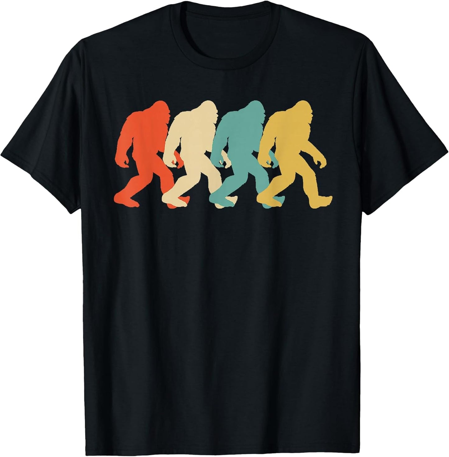 Bigfoot Silhouette Retro Pop Art Sasquatch Graphic T-Shirt T-Shirt