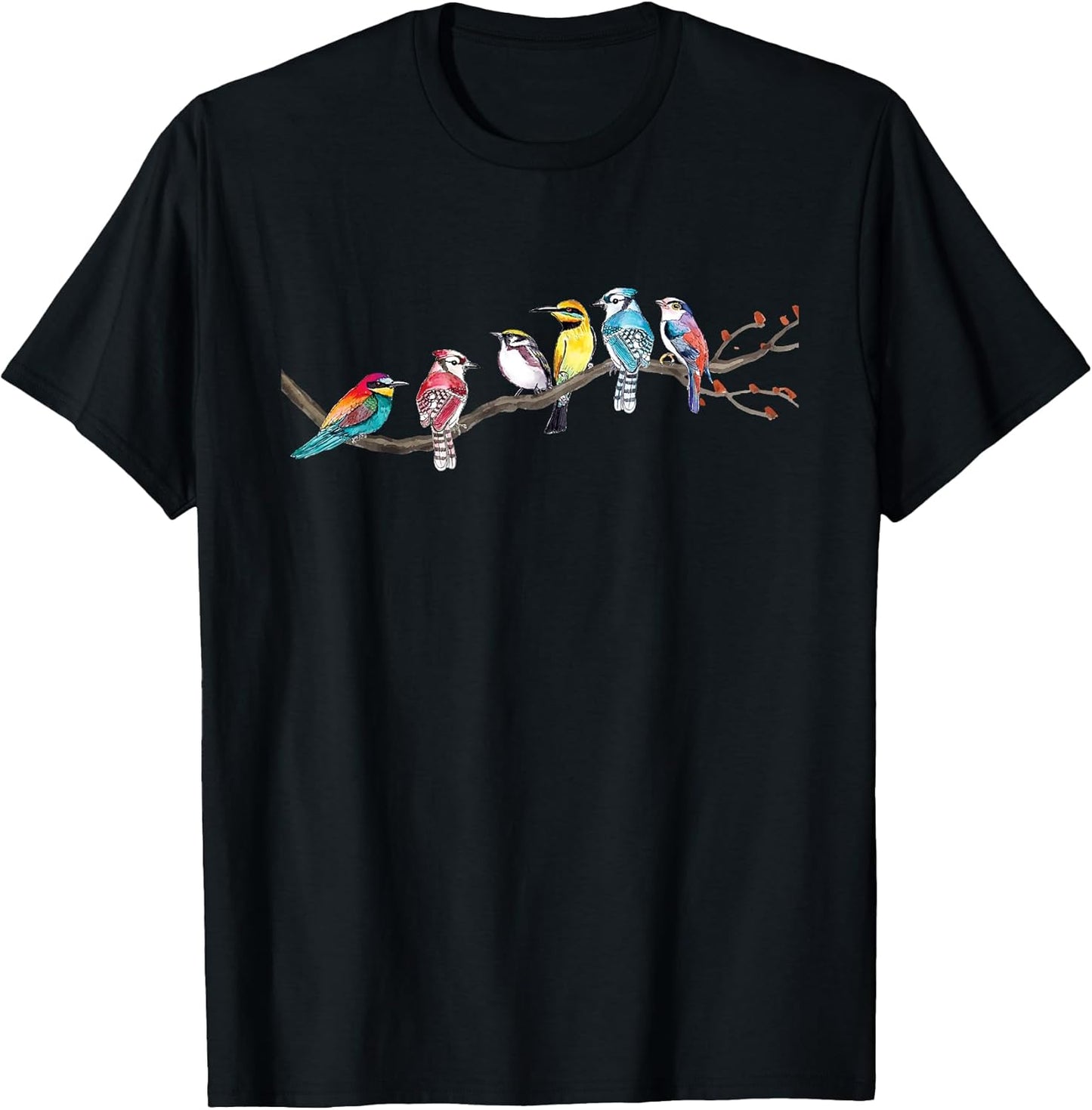 Birds On A Branch - Birding Bird Watching Bird Watcher T-Shirt Small