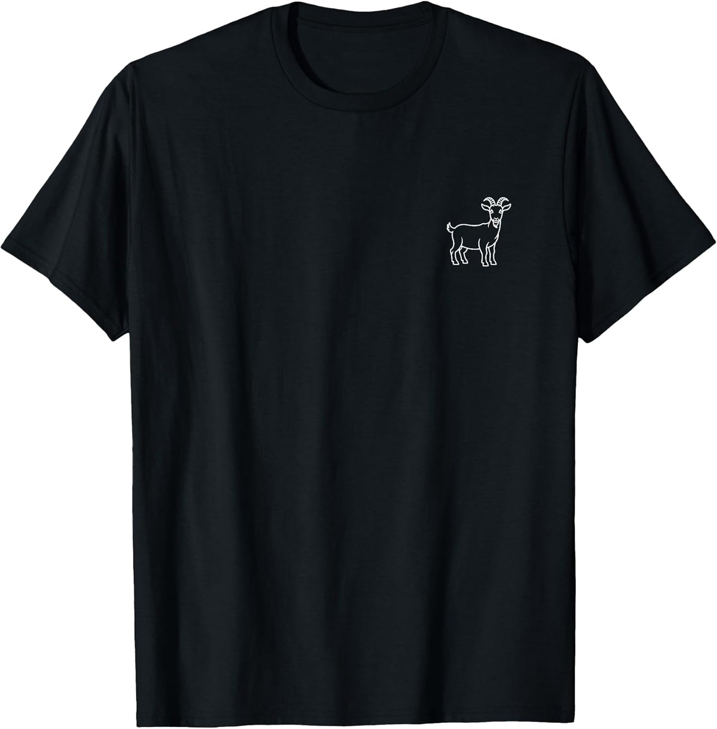 Goat Outline Minimalist Line Art Simple T-Shirt