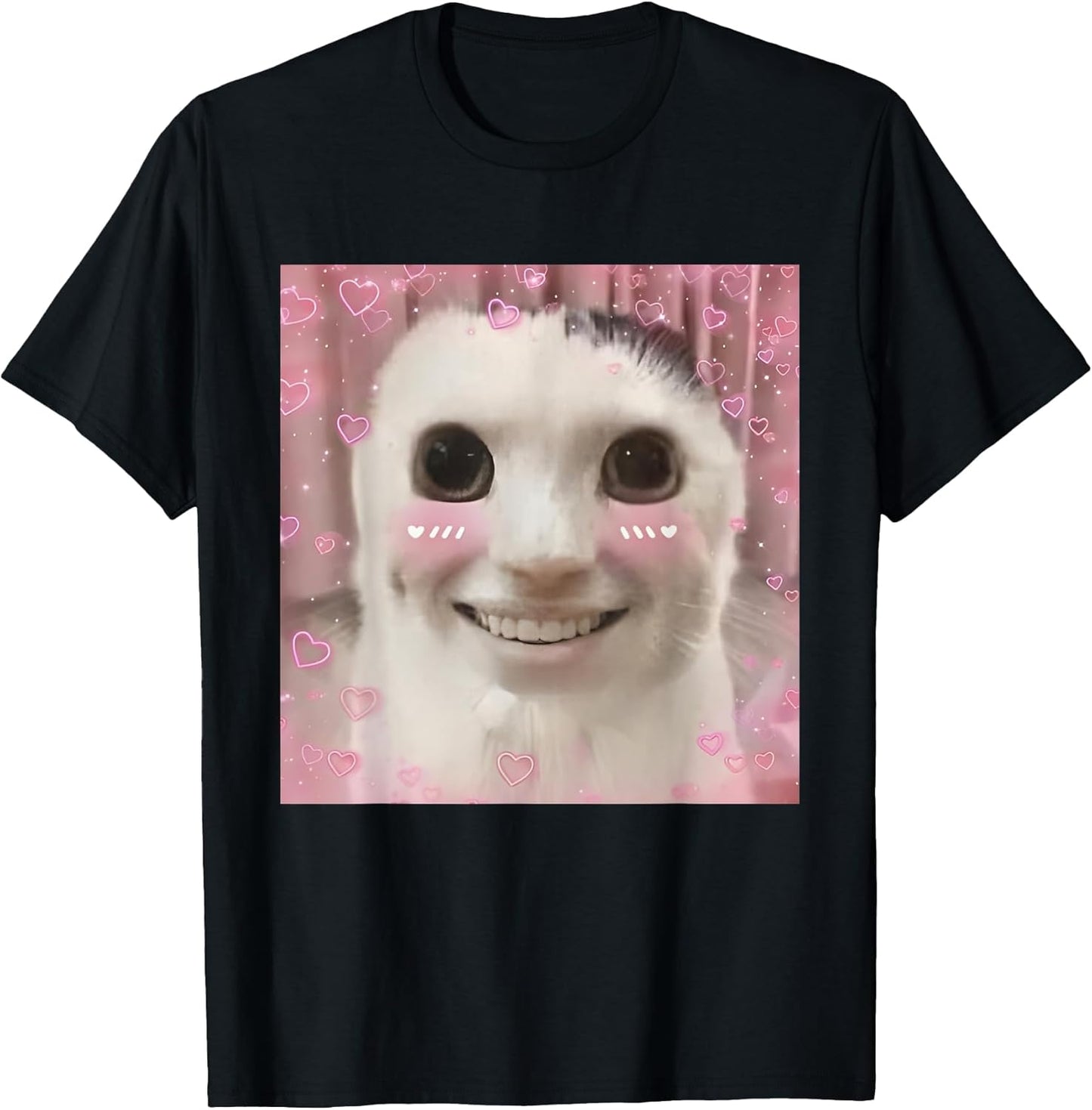 Goofy Ahh Cat Meme Dank Cursed Weirdcore Cringey Banana Cat T-Shirt
