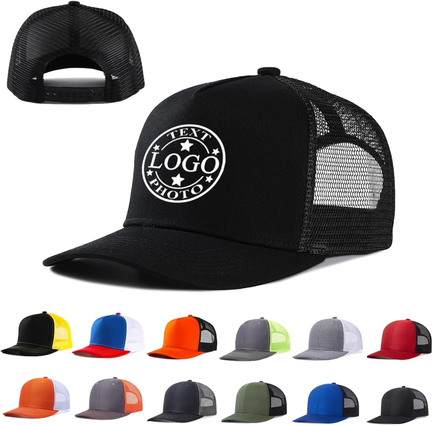 Bulk Custom Hat Design Your Own Personalized Trucker Hat Add Your Text/Logo/Photo Customized Baseball Cap for Men&Women
