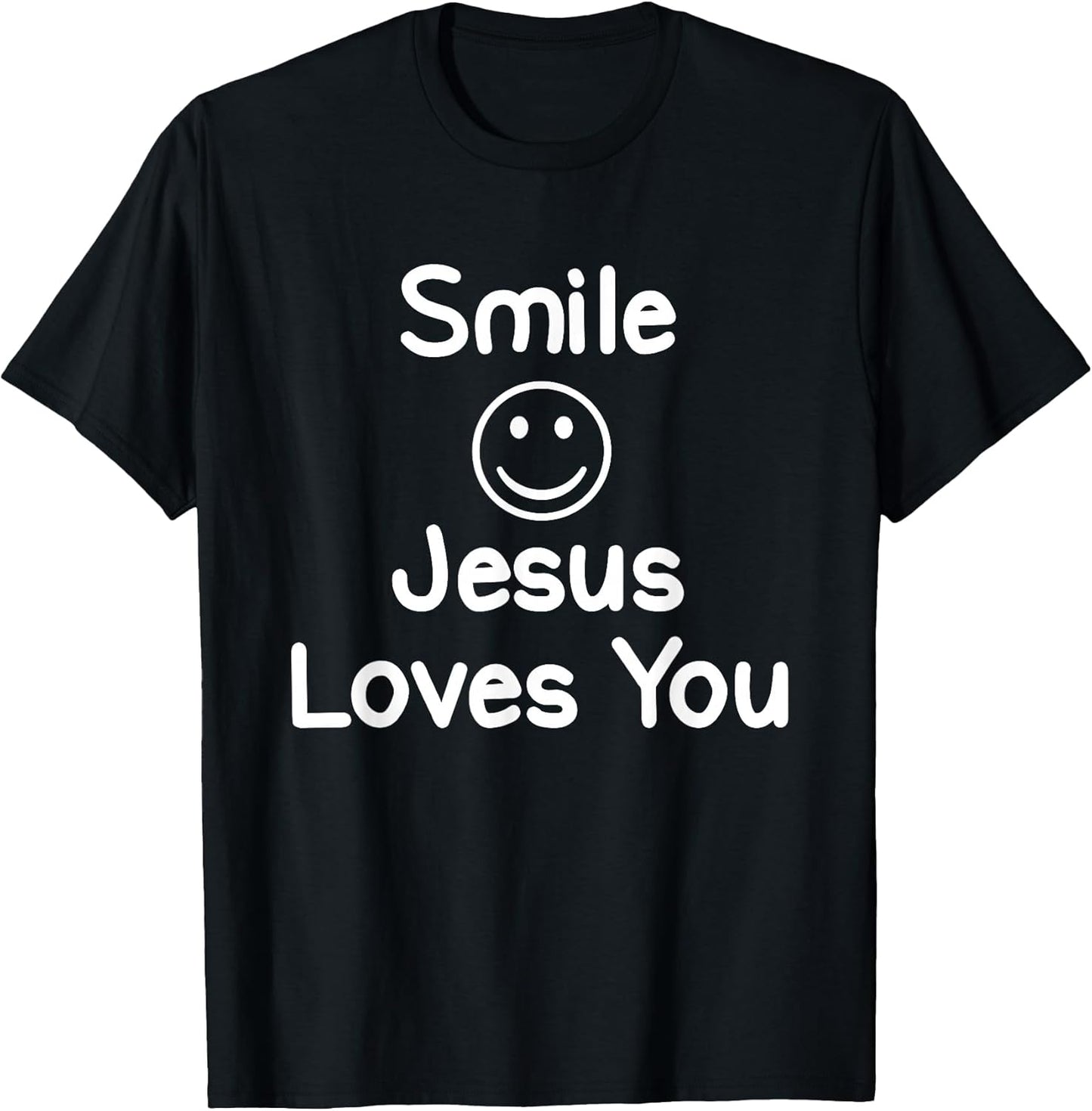 Inspirational Smile Jesus Loves You T-Shirt. Faith Tee T-Shirt
