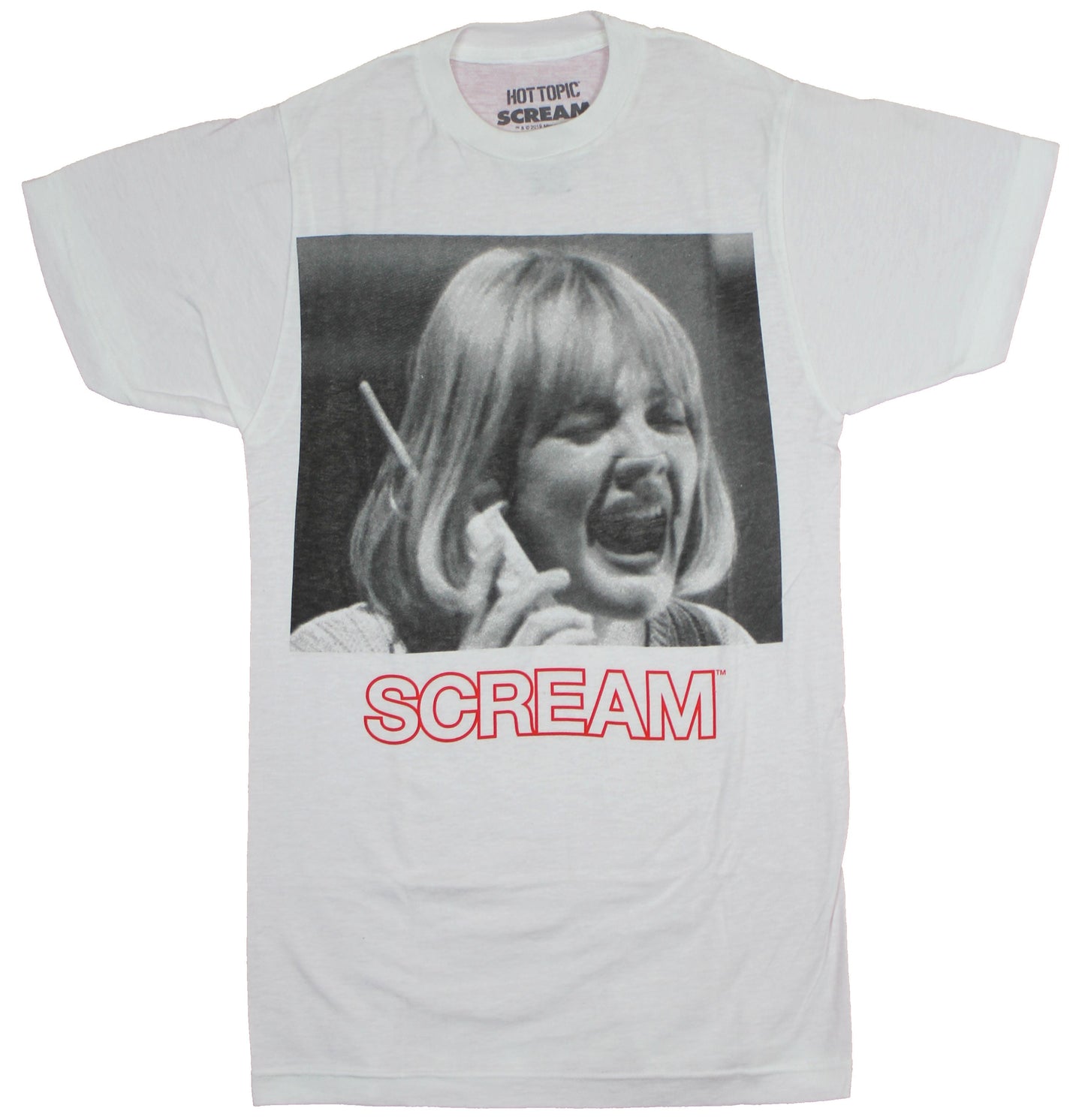 Scream Mens T-Shirt - Casey Becker Screaming Photo Box Image
