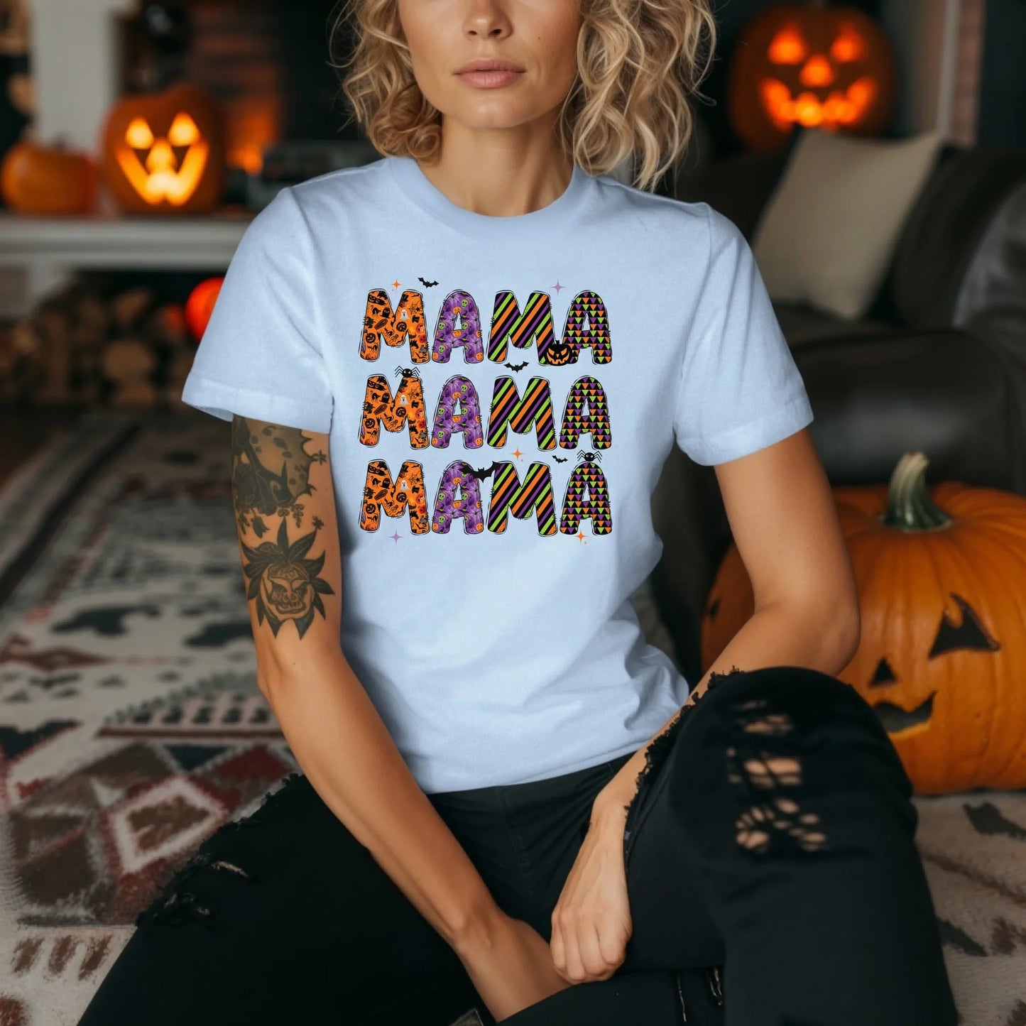 Personalized Halloween Name Shirt – Custom Mama, Mimi, Nana. Hoodie, Sweatshirt | InkThreadWorks.com (Image 5)