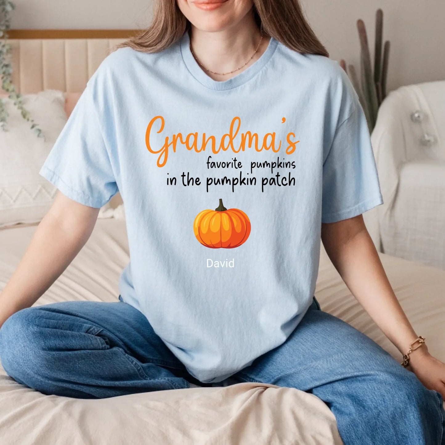 Personalized Grandma Pumpkin Shirt – Custom Family Names Pumpkin Tee Hoodie, Sweatshirt | InkThreadWorks.com (Image 5)