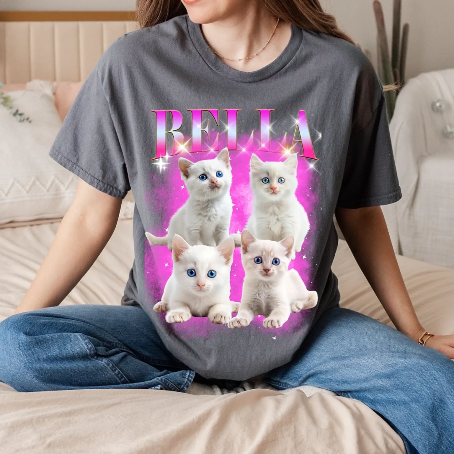 Custom Pet Photo & Name T-Shirt – Personalized Dog or Cat Shirt – Thanksgiving Gift for Pet Lovers Hoodie,... (Image 5)