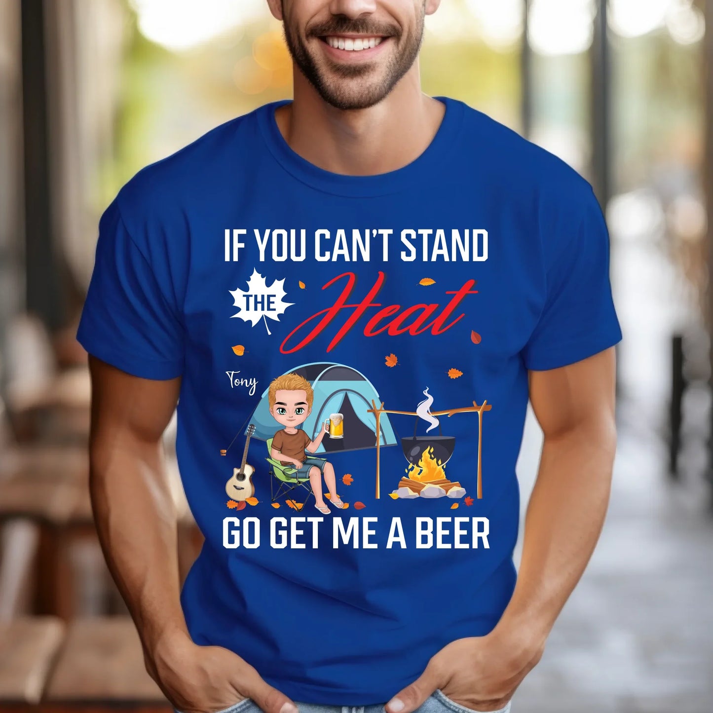 Custom Camping Beer Shirt – If You Can't Stand the Heat Go Get Me A Beer Design Hoodie, Sweatshirt (Image 5)