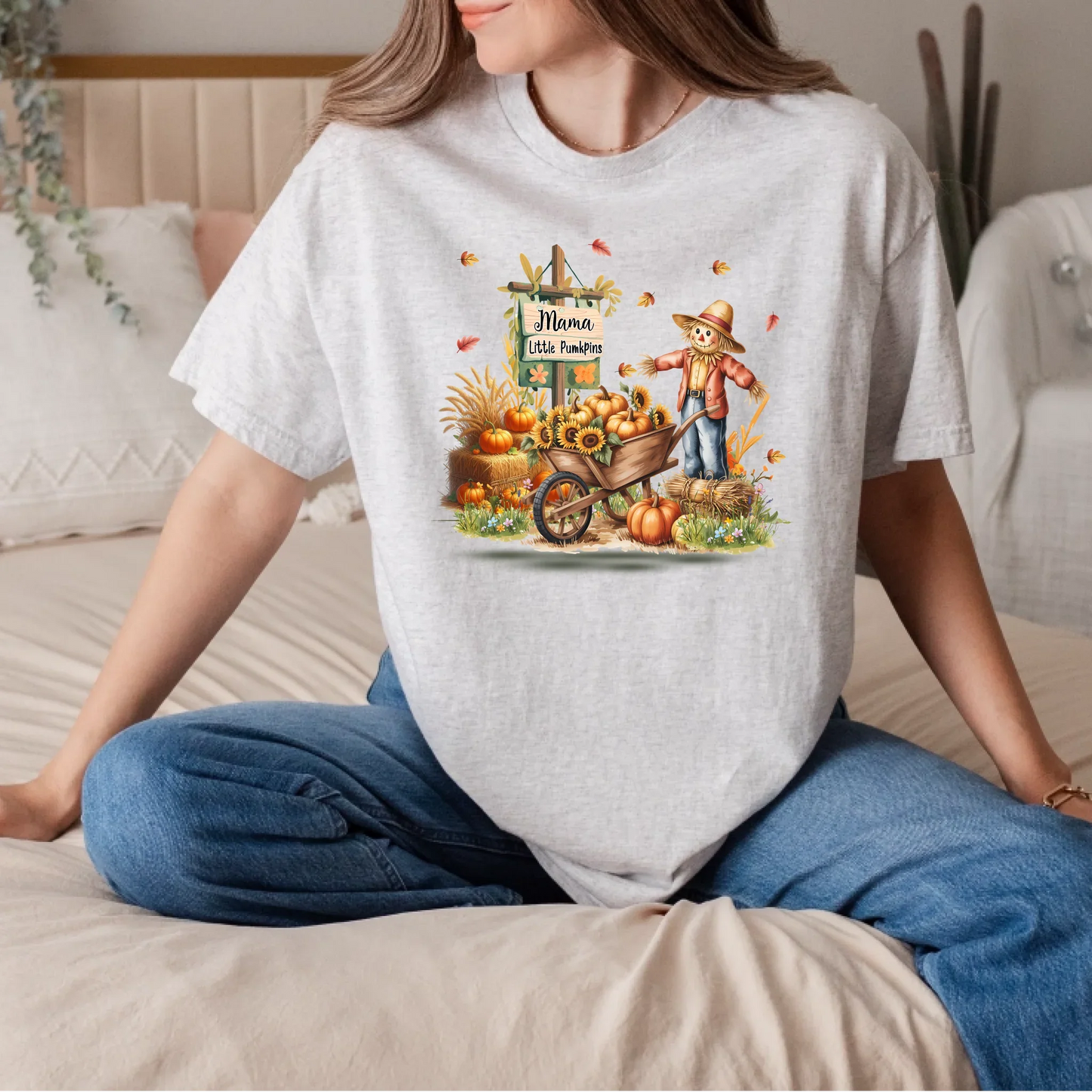 Personalized Thanksgiving Shirt – Mama & Her Little Pumpkins – Custom Family Names & Members Hoodie, Sweatshirt (Image 5)