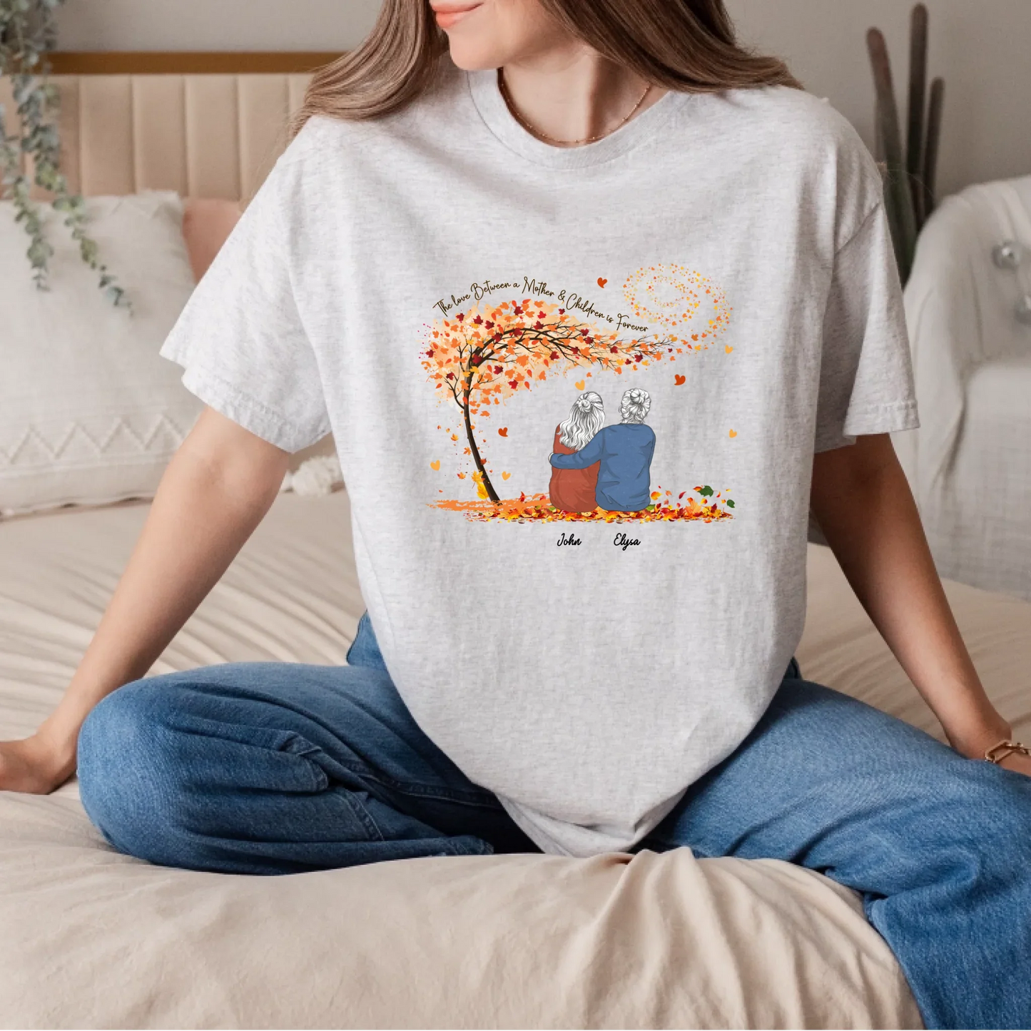 Personalized Mother & Children Shirt – The Love Between a Mother & Children is Forever – Custom Names &... (Image 5)