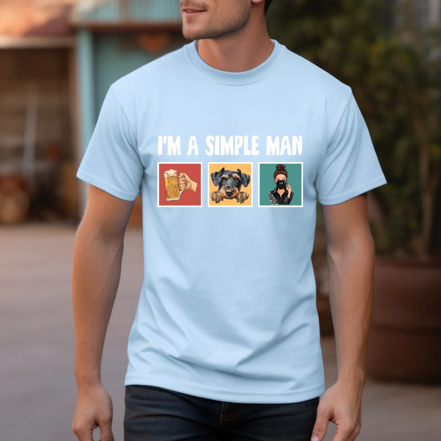 Personalized I’m A Simple Man T-Shirt – Custom Names & Characters – Beer, Woman & Dog Shirt Hoodie, Sweatshirt (Image 5)