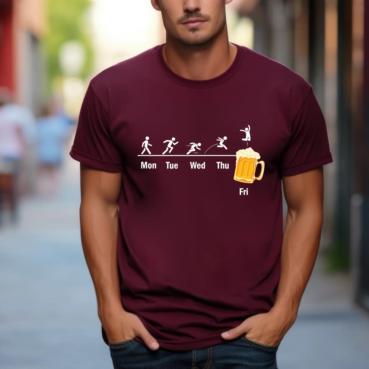 Funny Friday Beer T-Shirt – Weekend Drinking Shirt – Casual Unisex Graphic Tee Hoodie, Sweatshirt (Image 5)