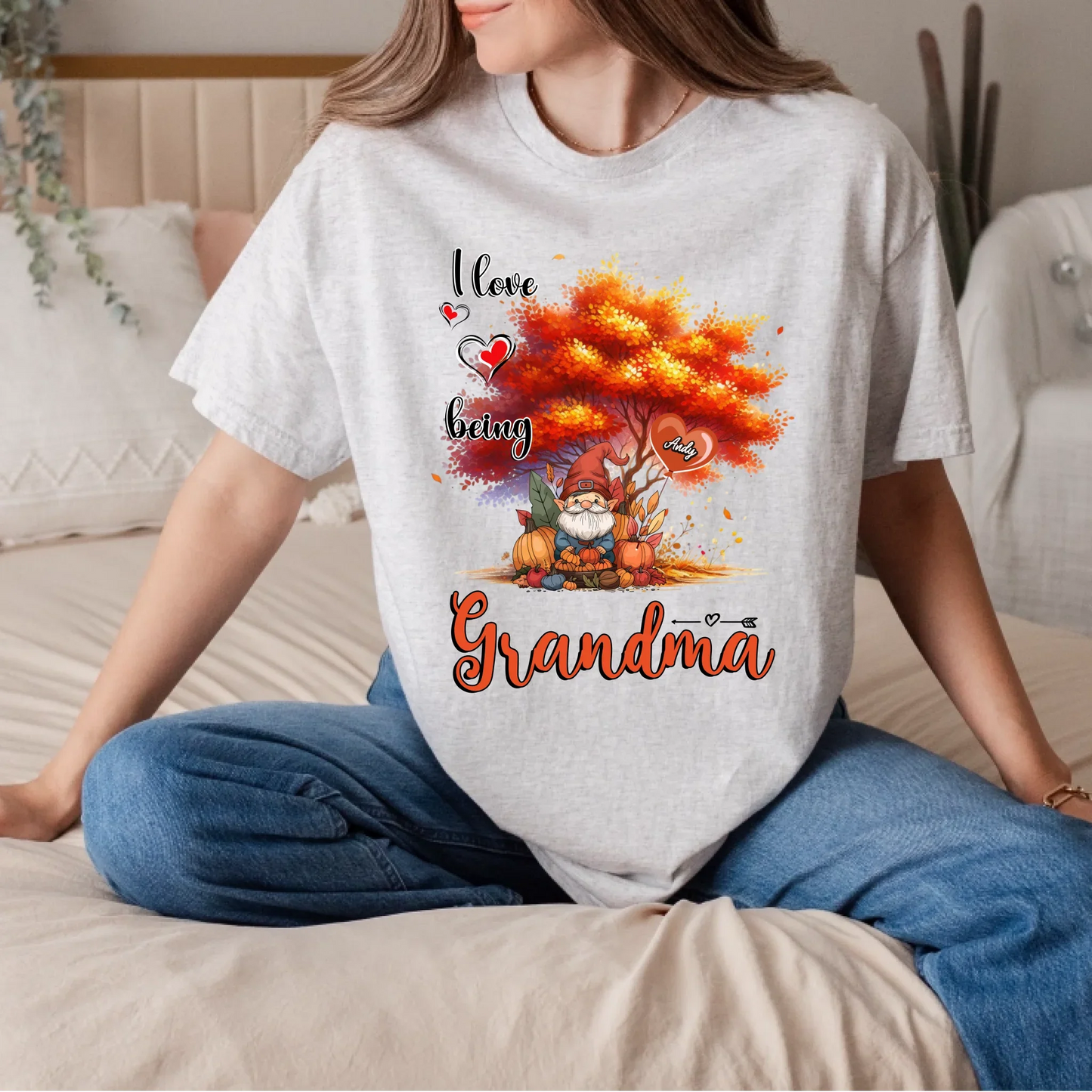 Personalized Thanksgiving Mama Shirt – Custom Kids’ Names – I Love Being Mama Fall Tee Hoodie, Sweatshirt (Image 5)