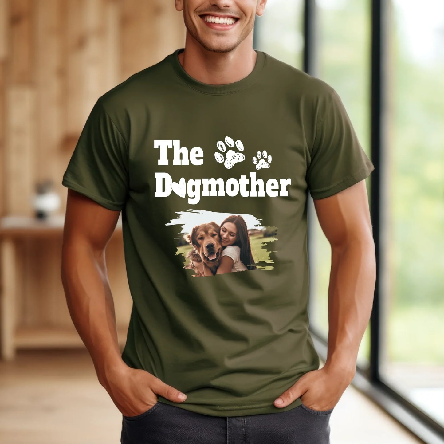Custom Dog Dad/Mom Shirt – The Dogfather/DogMother Personalized Photo & Name T-Shirt Hoodie, Sweatshirt (Image 5)