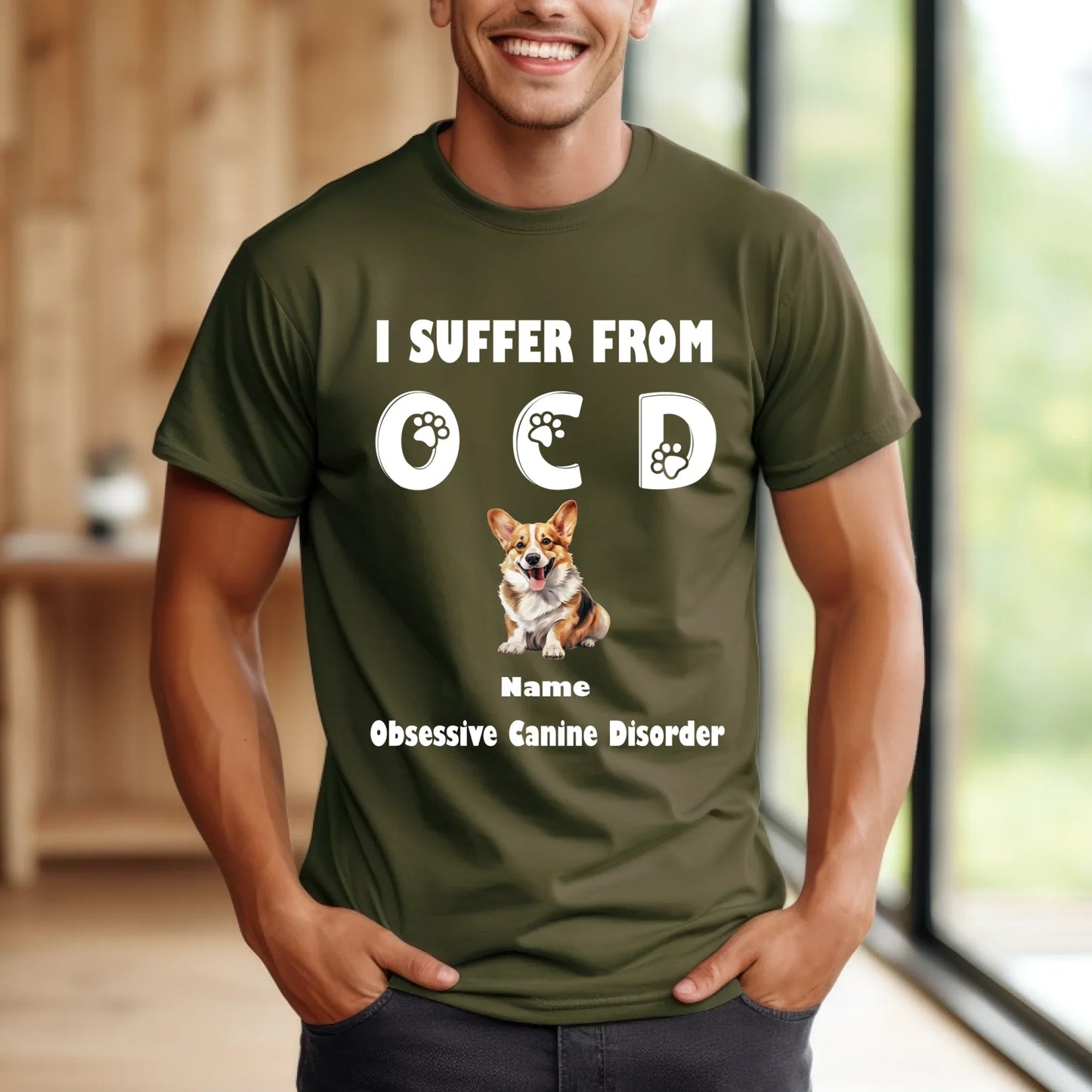 Custom Dog Shirt – “I Suffer From OCD” Personalized Pet & Name Tee Hoodie, Sweatshirt | InkThreadWorks.com (Image 5)