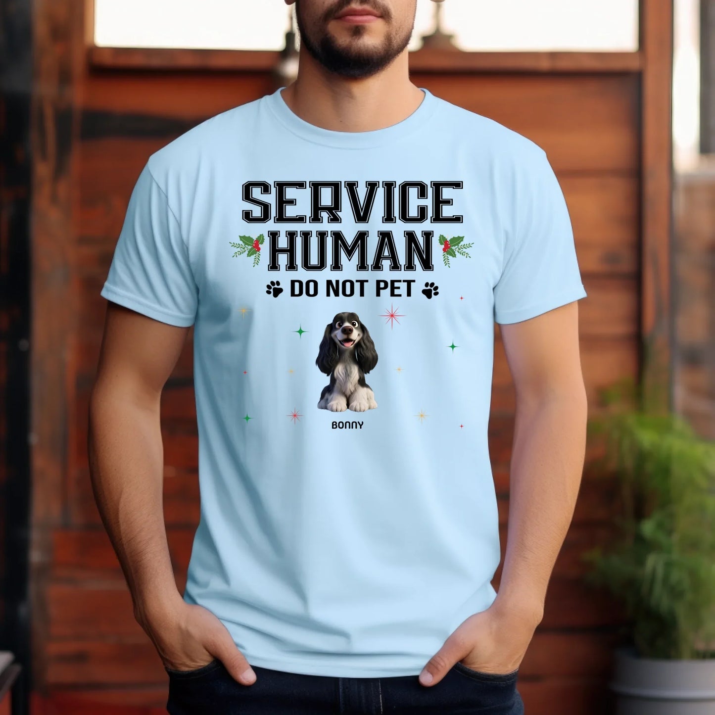Personalized “Service Human – Do Not Pet” Sweatshirt – Custom Dog Breeds, Names & Number of Pets T-Shirts, Hoodie (Image 5)