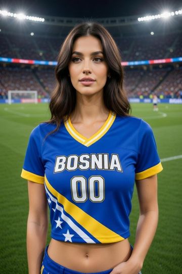 Bosnia Herzegovina Women’s Crop Top Mesh Baseball Jersey with Personalized Name and Number