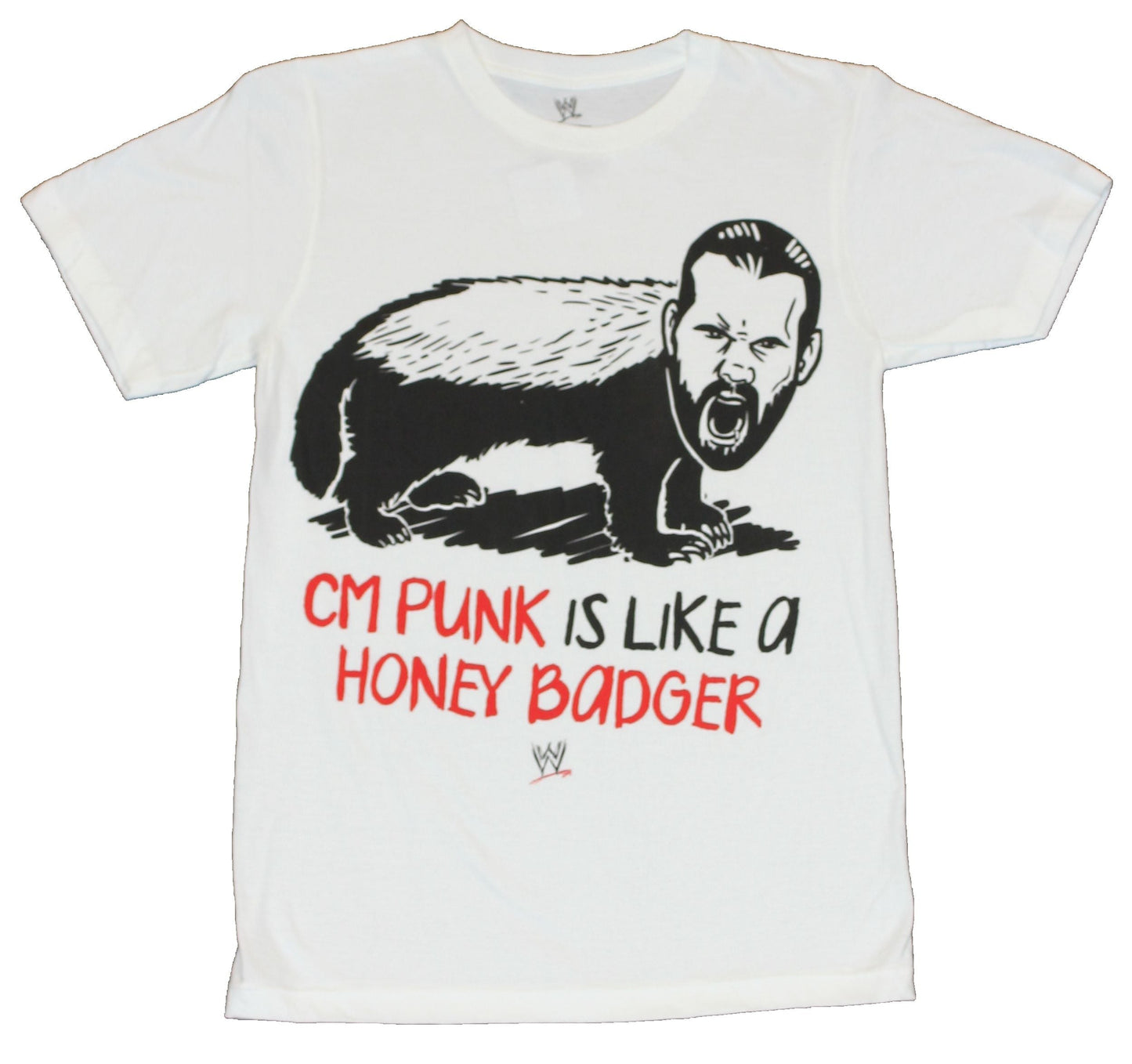 WWE Mens T-Shirt - "CM Punk is Like Honey Badger" Funny Image