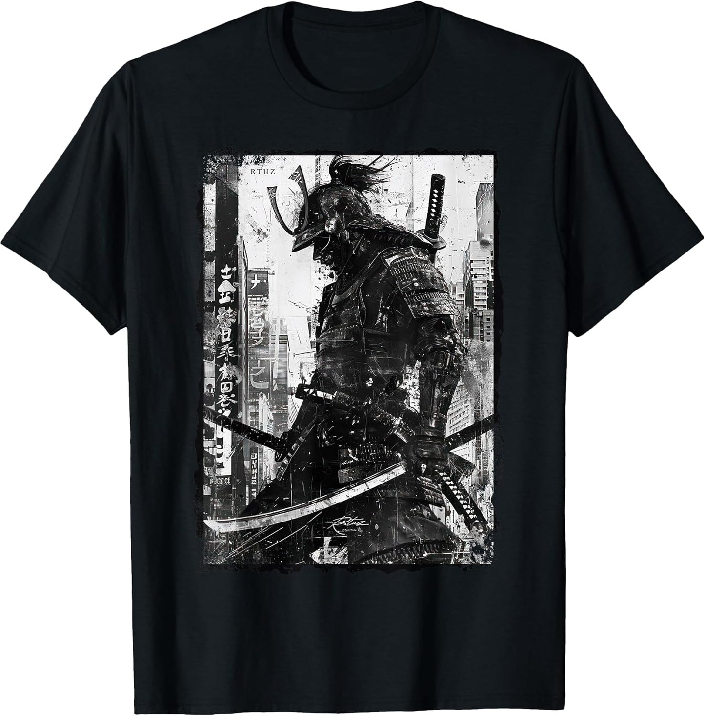 Hip Hop Y2K Vintage Hipster Edgy Urban Streetwear Samurai T-Shirt