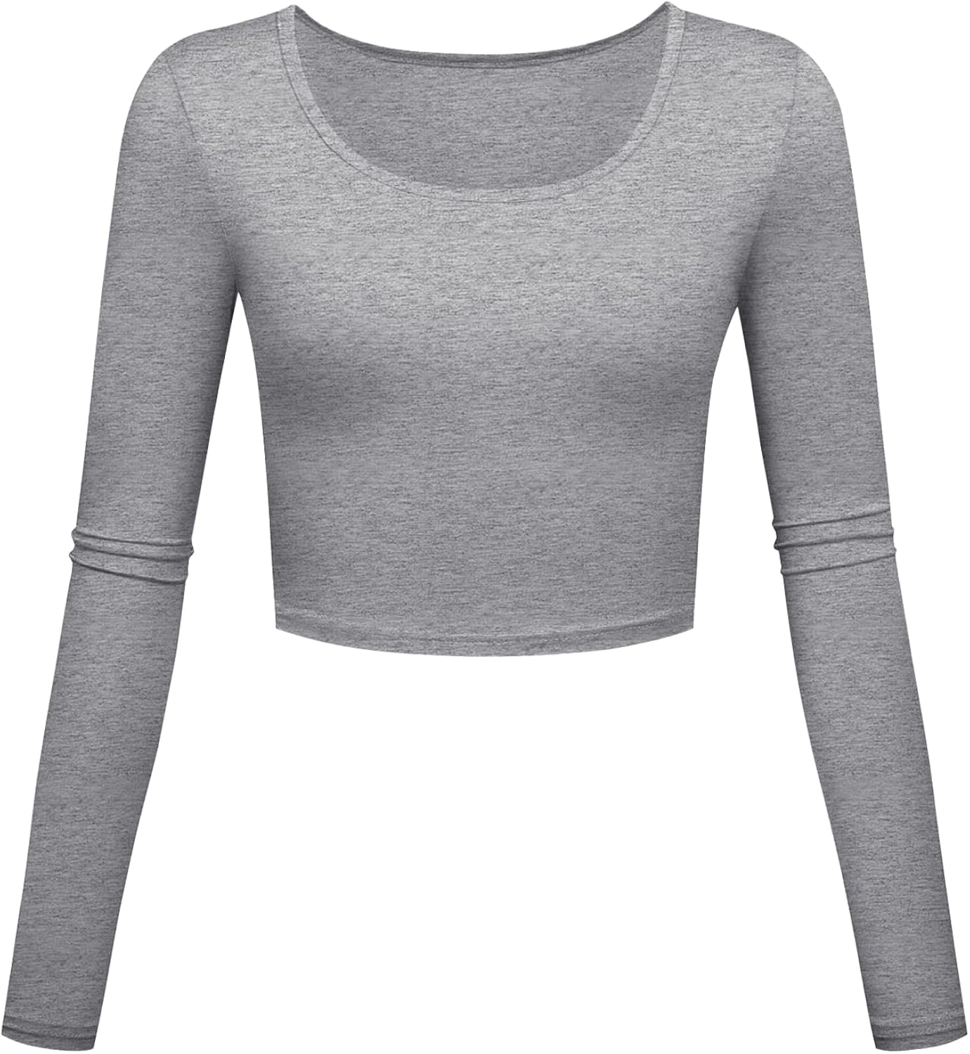 Lightweight Yoga Crop Tops Slim Fit Long Sleeve Workout Shirts for Women