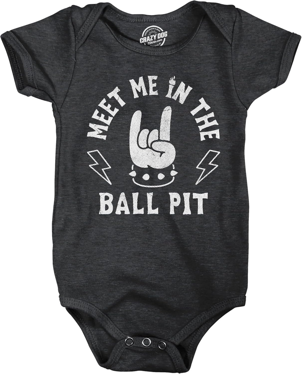 Meet Me In The Ball Pit Baby Bodysuit Funny Sarcastic Metal Music Graphic Jumper for Infants