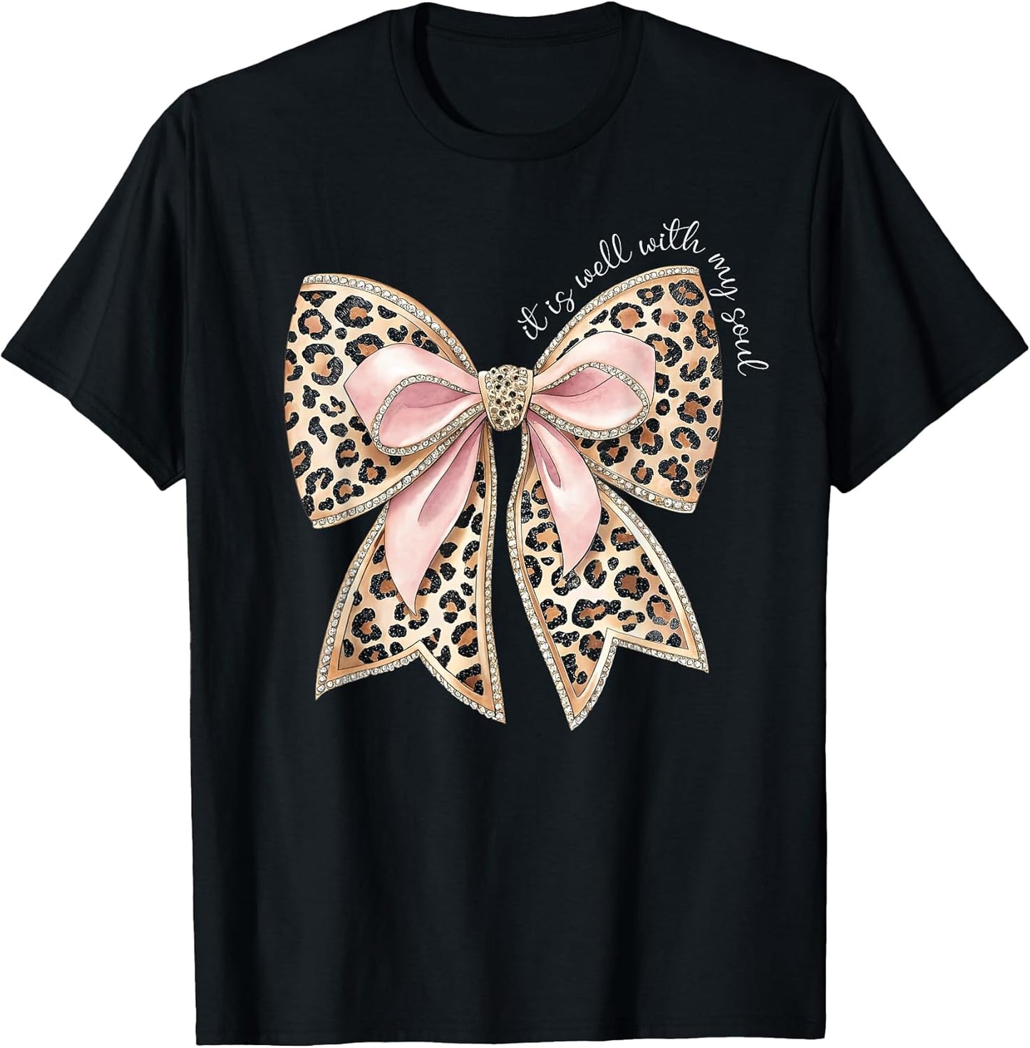 It is Well with My Soul Inspired Faith Bible Bow Christian T-Shirt