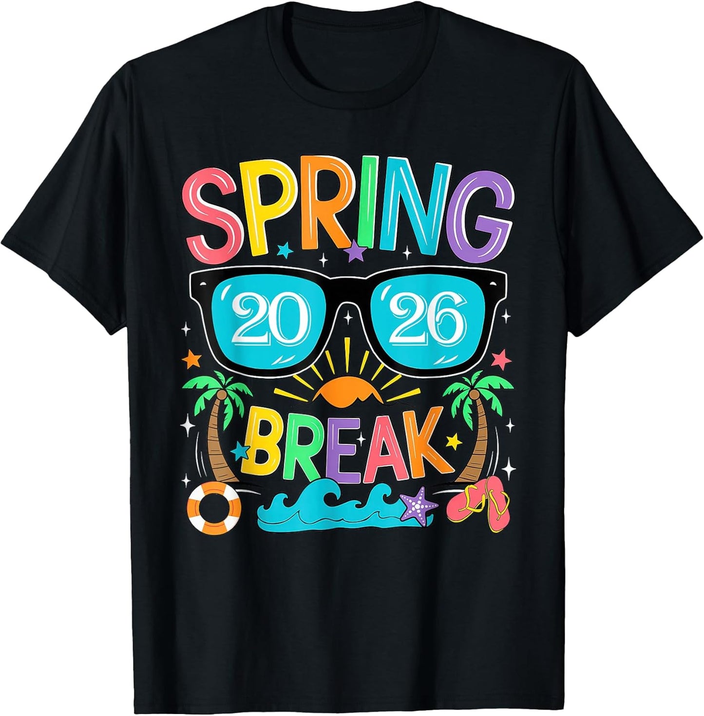 Aesthetic Spring Break 2026 Family Vacation Squad Graphic T-Shirt