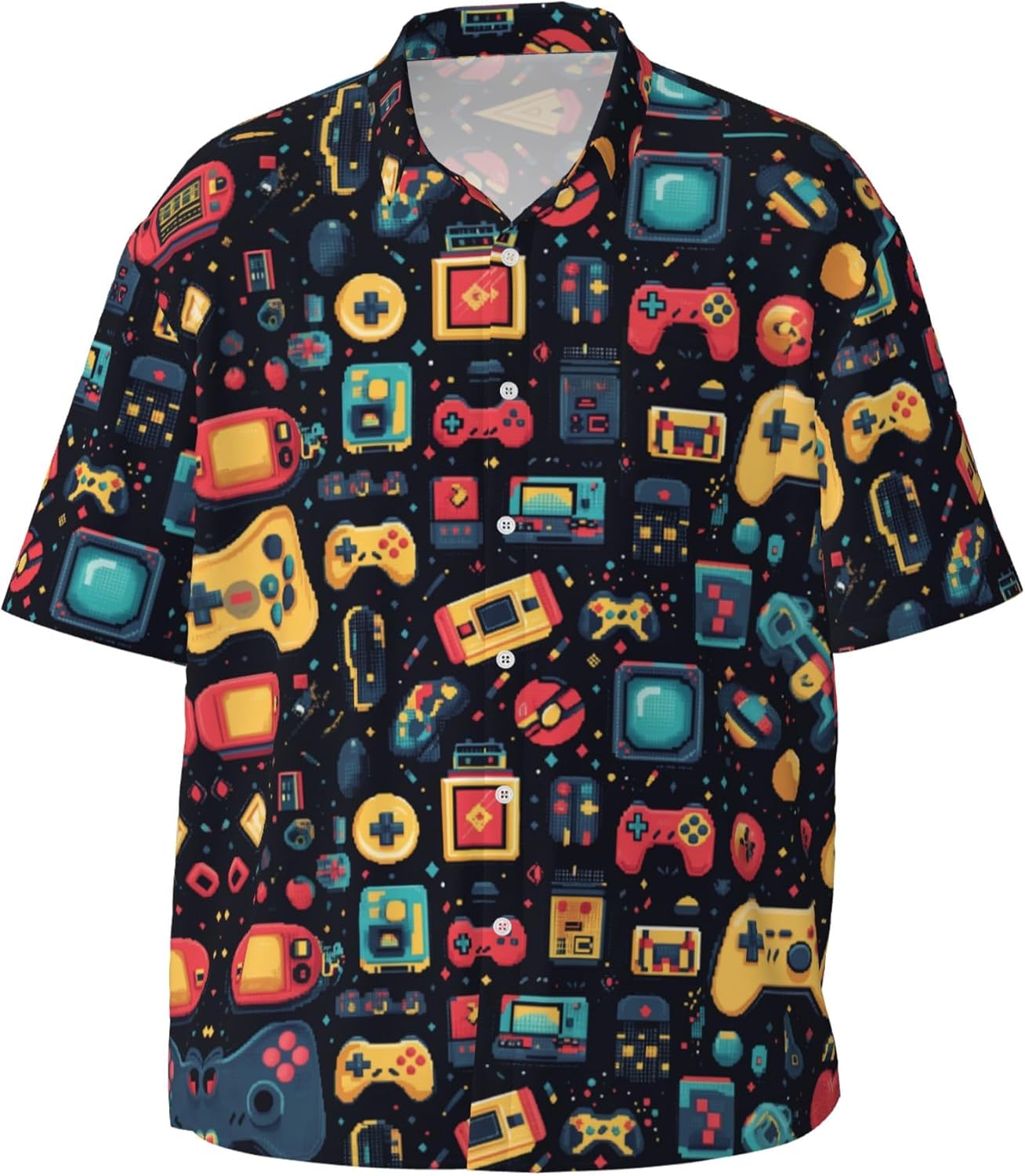 Mens Short Sleeve Button Up Shirts, Casual Party Shirts Stylish Beach Shirt Gifts for Men
