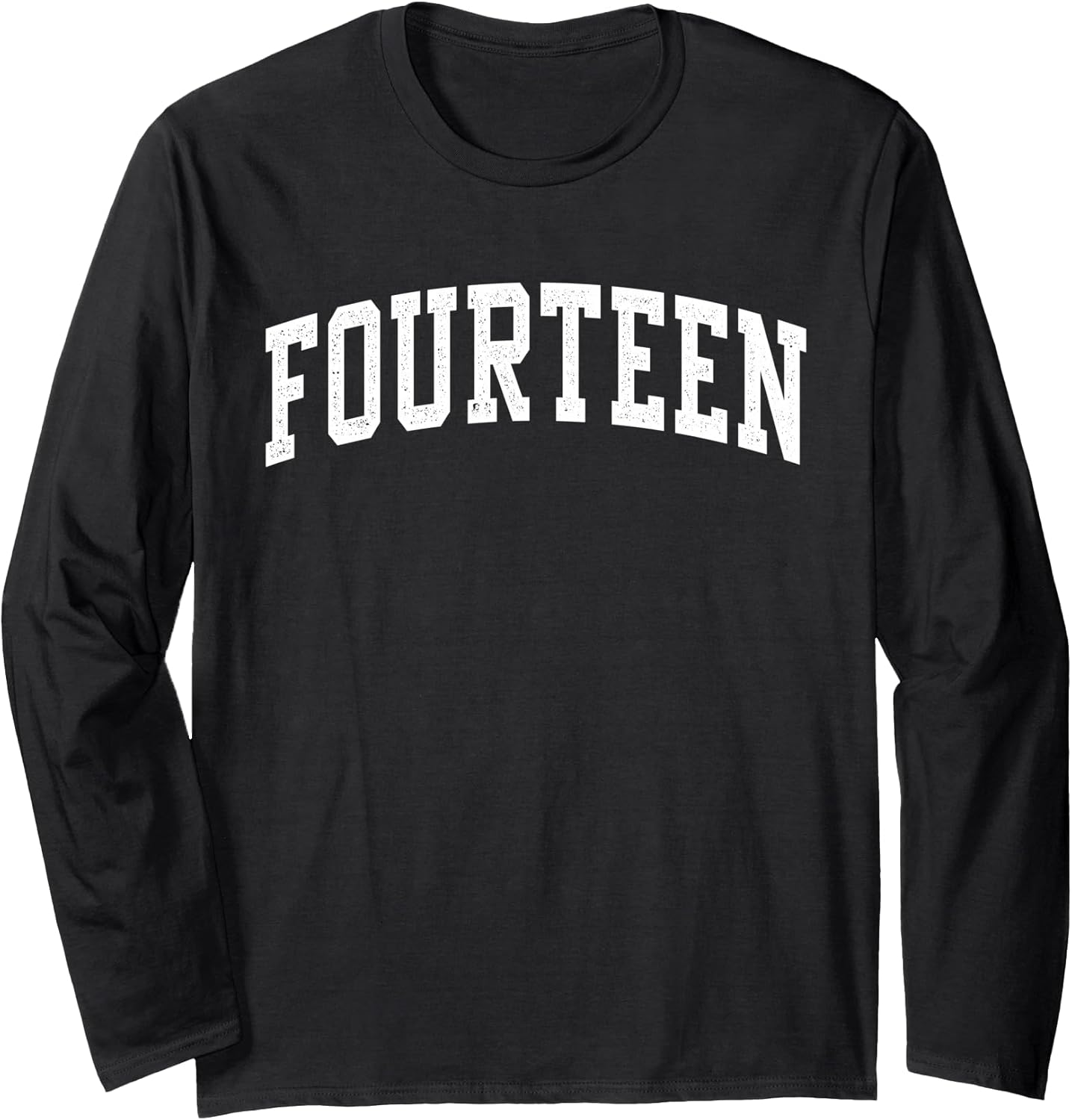 Fourteen Minimalist 14th Birthday Design 14-Year-Old Long Sleeve T-Shirt