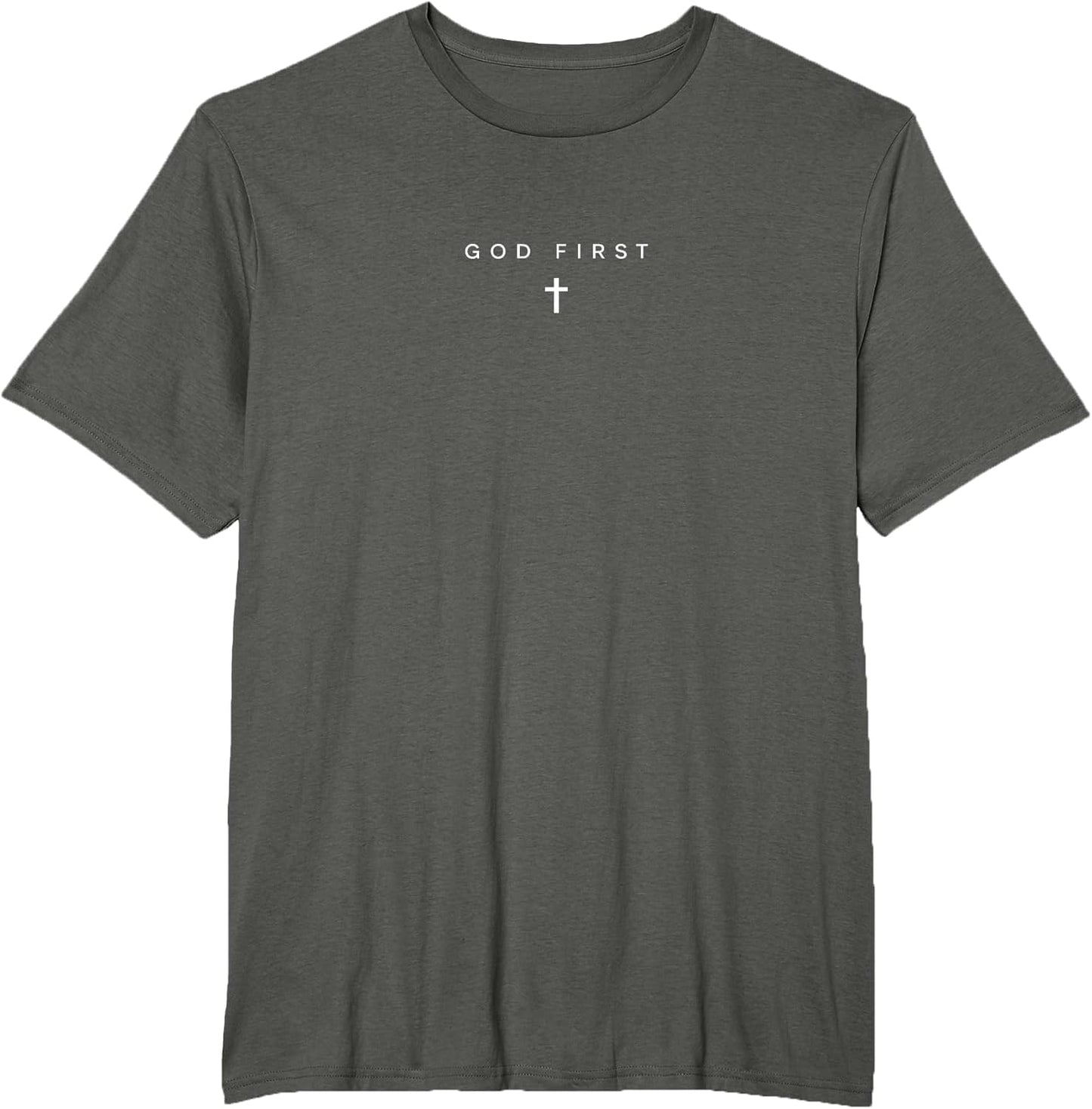 God First Minimalist Christian Faith Based Cross Religious T-Shirt