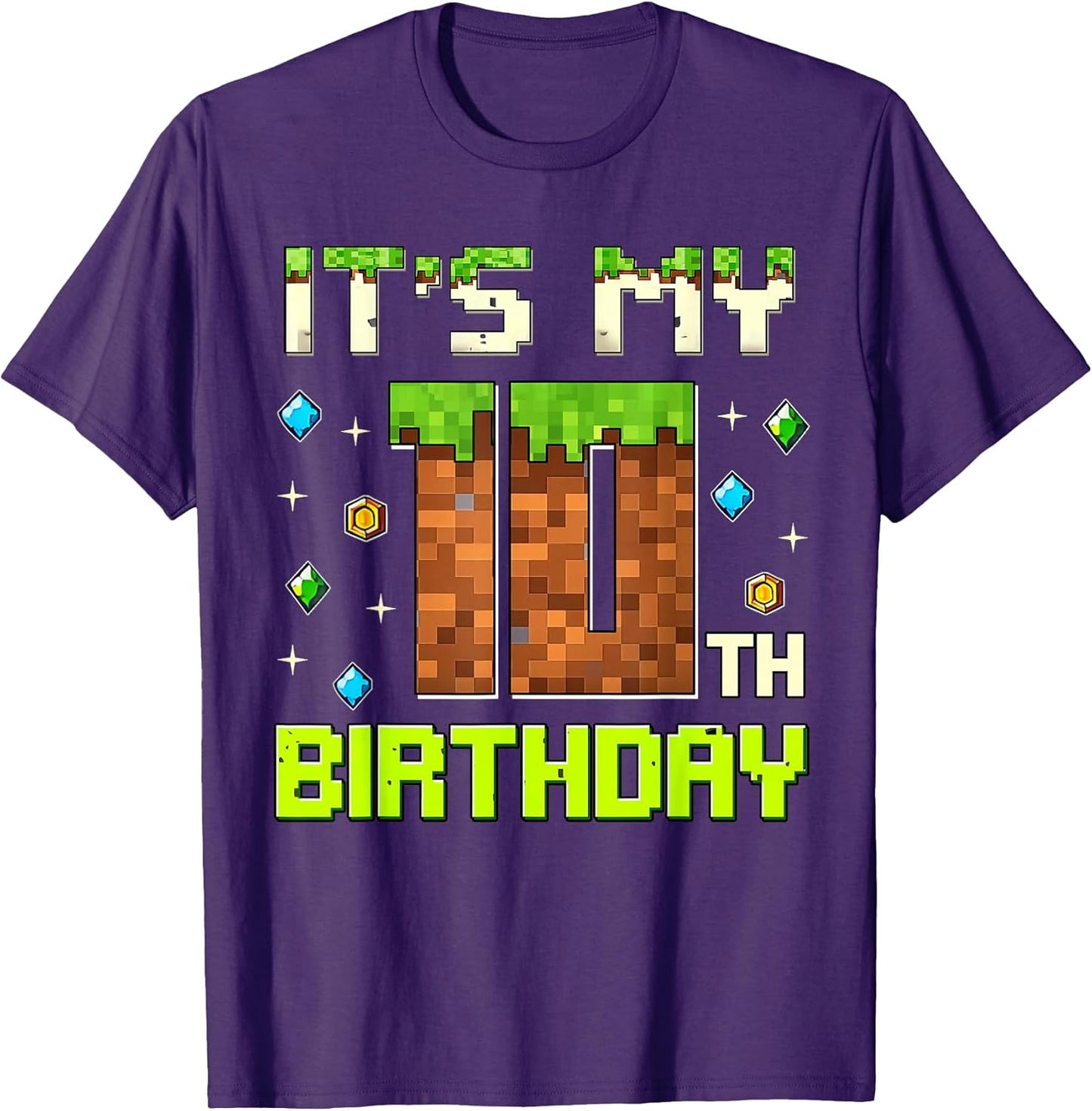 Birthday Boy It's My 10th Birthday Gamer Pixel