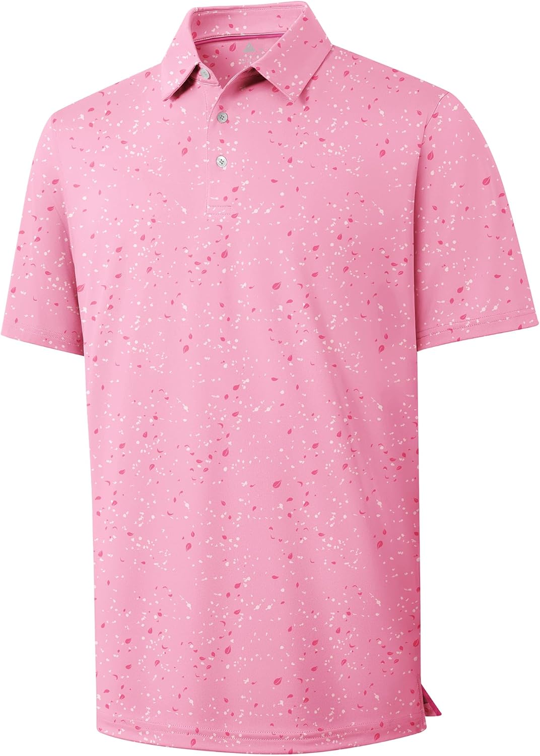 Men's Golf Polo Shirt Short Sleeve Performance Moisture Wicking Collared Print Shirt for Golf and Casual Wear