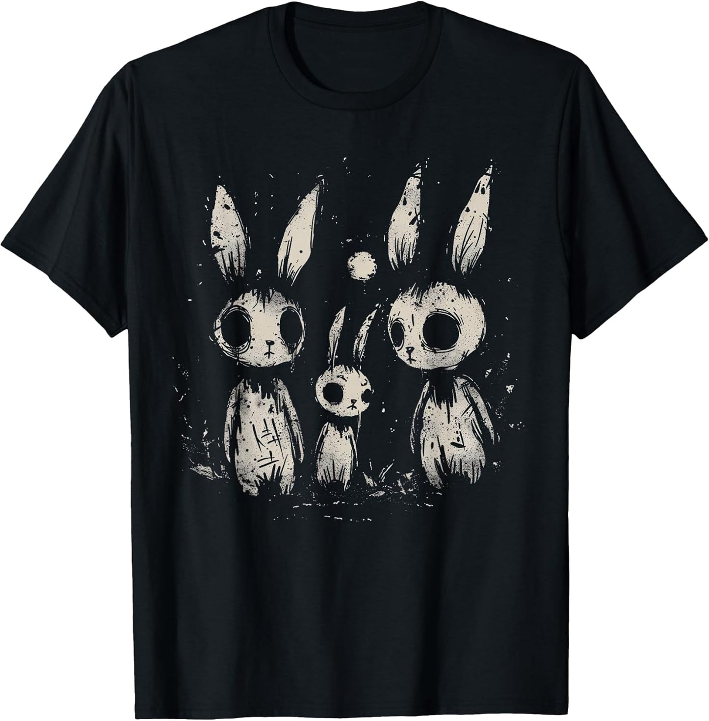 Creepy Cute Bunny Rabbits Horror Goth Grunge Alt Aesthetic T-Shirt
