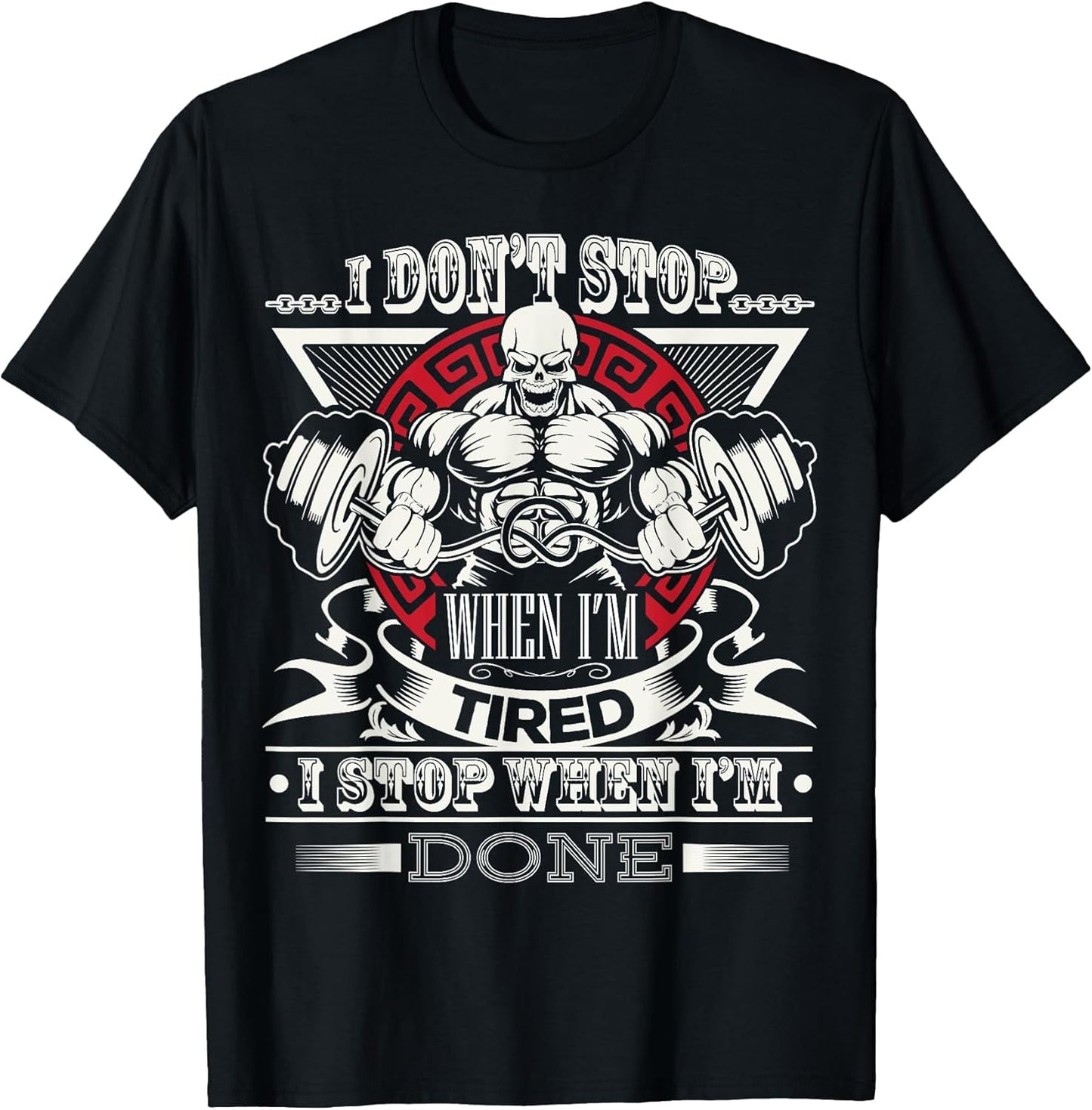 Fitness Motivational Gym Workout Bodybuilding Bodybuilder T-Shirt Small