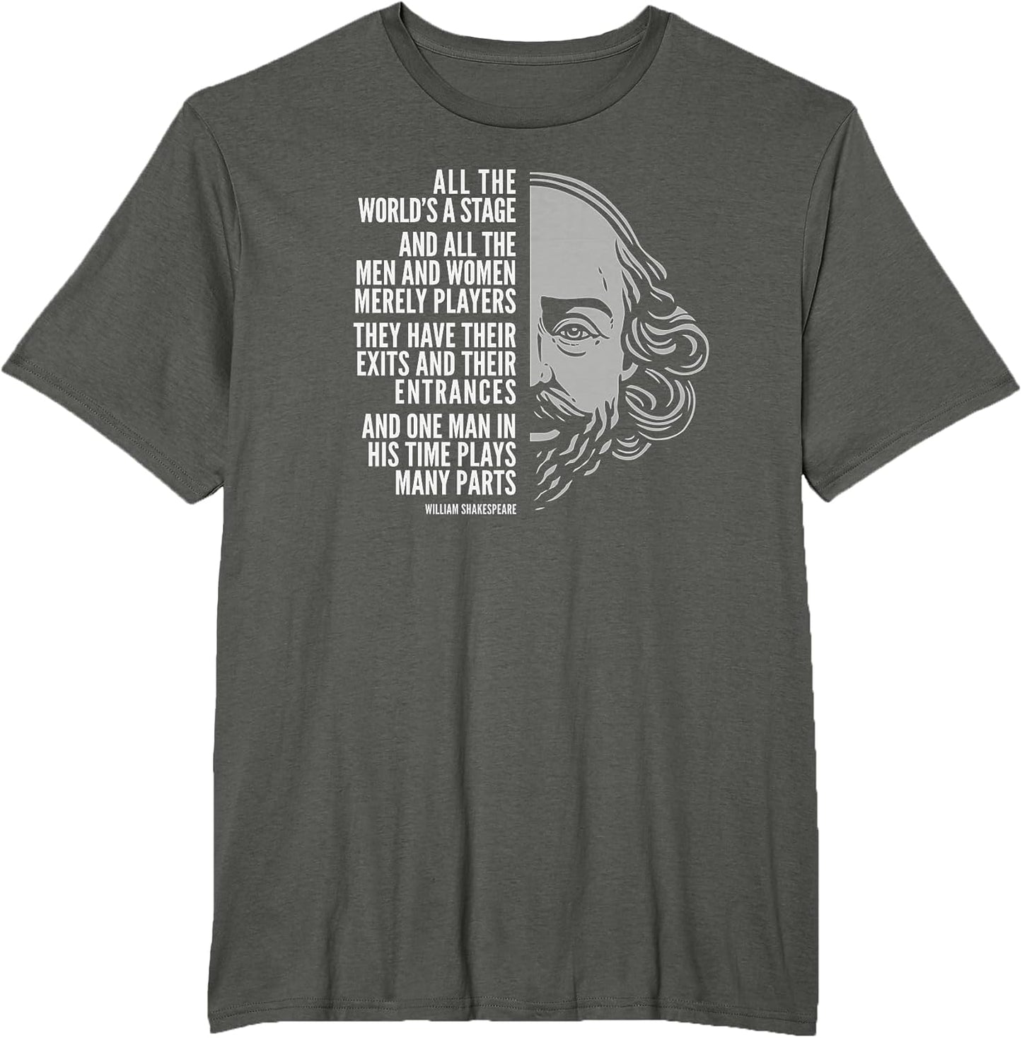 William Shakespeare Inspiring Quote: All The World's A Stage T-Shirt