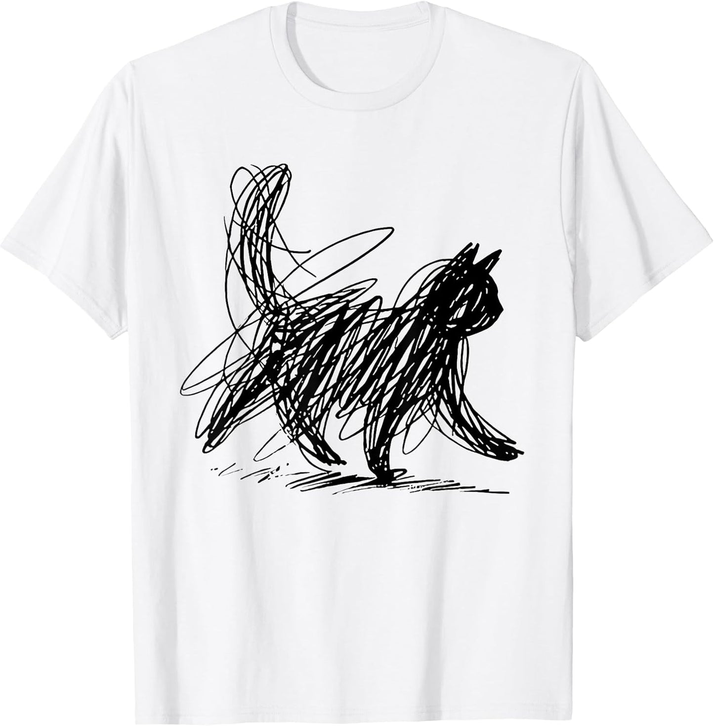 minimalist cat art classic t-shirt