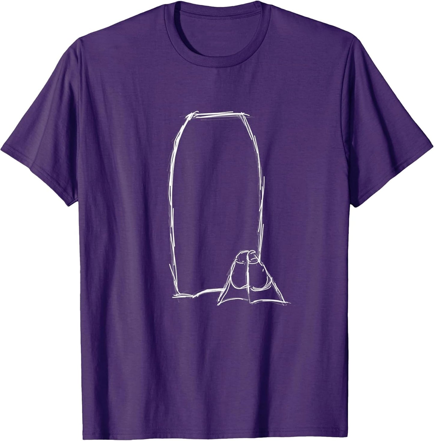 Sketchy Bodyboard and Flippers – Minimalist Boogie Board Art T-Shirt