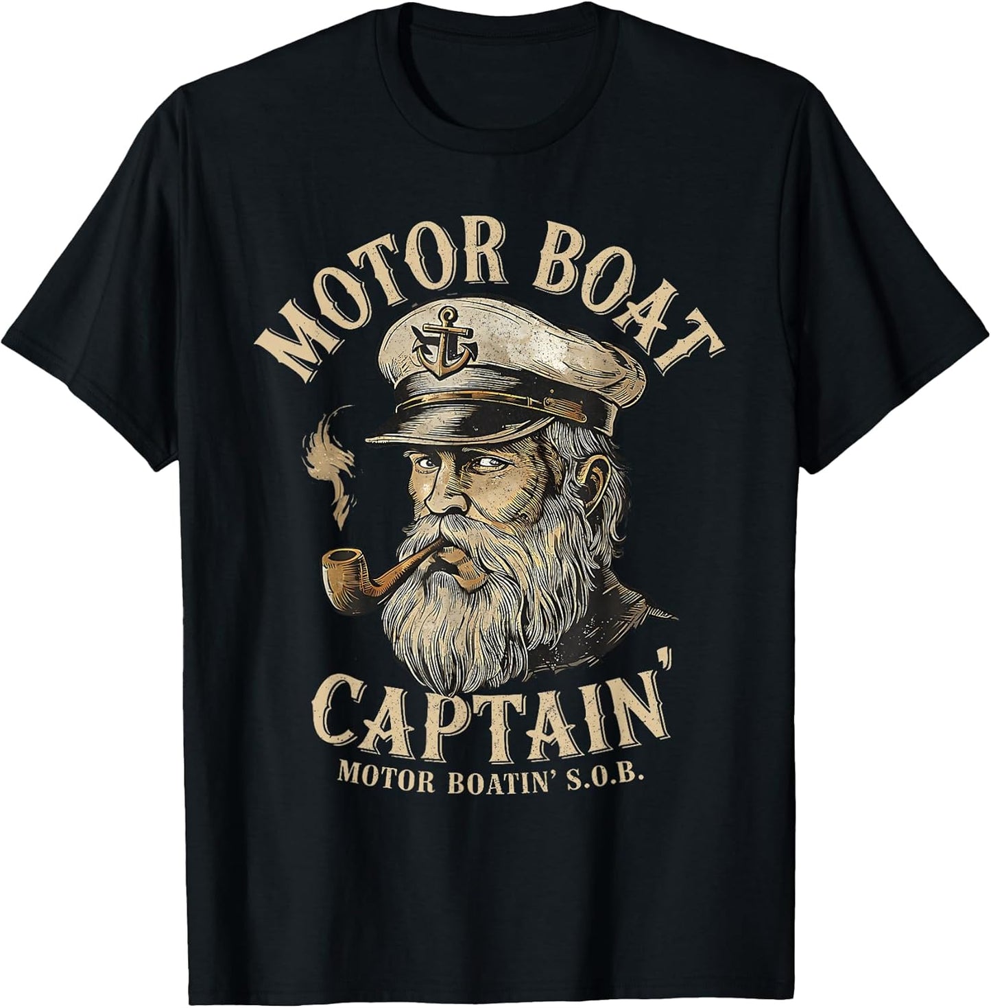 Motor Boat Captain Funny Pontoon Boating Motor Boatin Lake T-Shirt