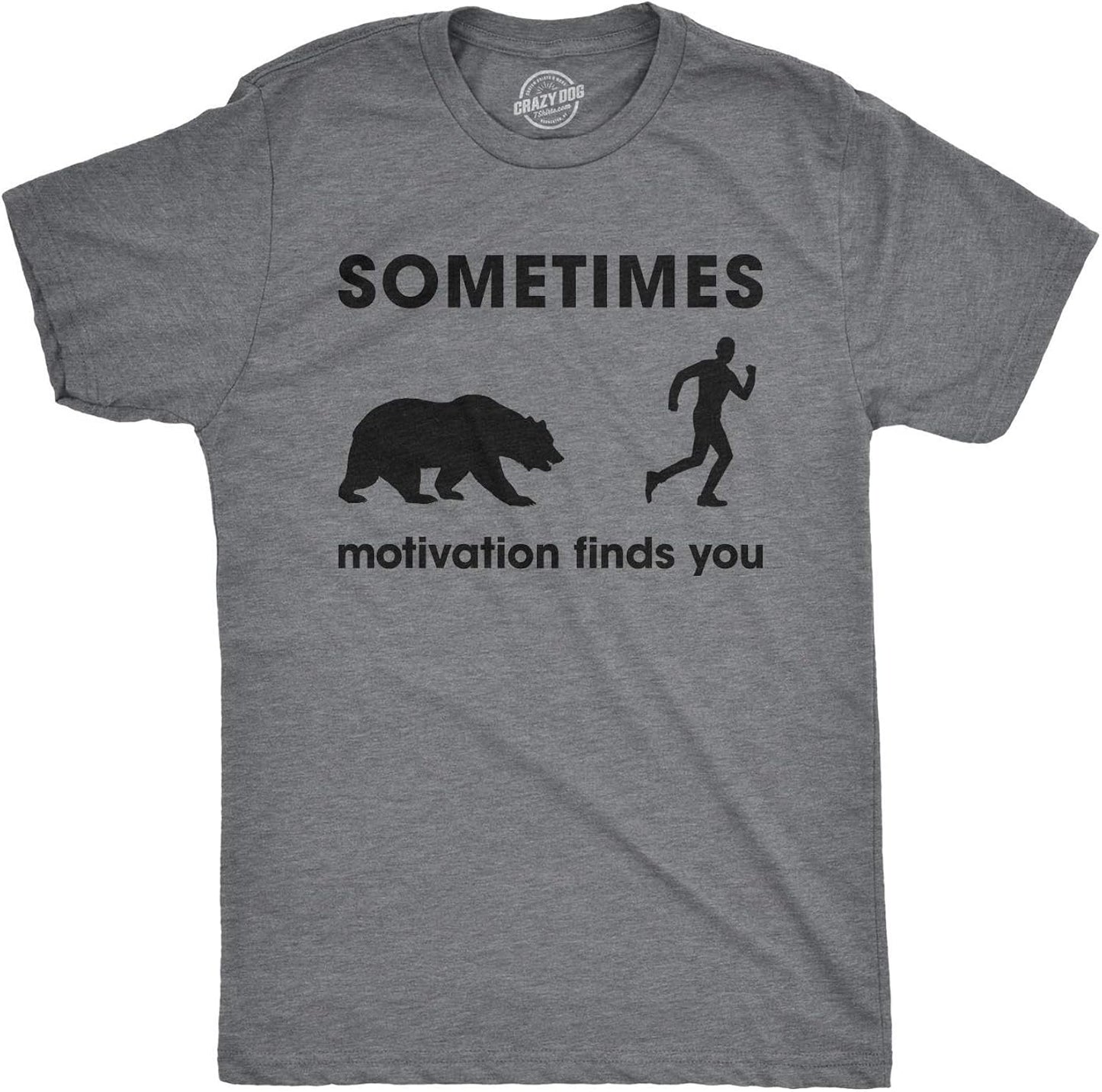 Crazy Dog Mens T Shirts Funny Sarcastic Humor Adult Joke Tees for Guys