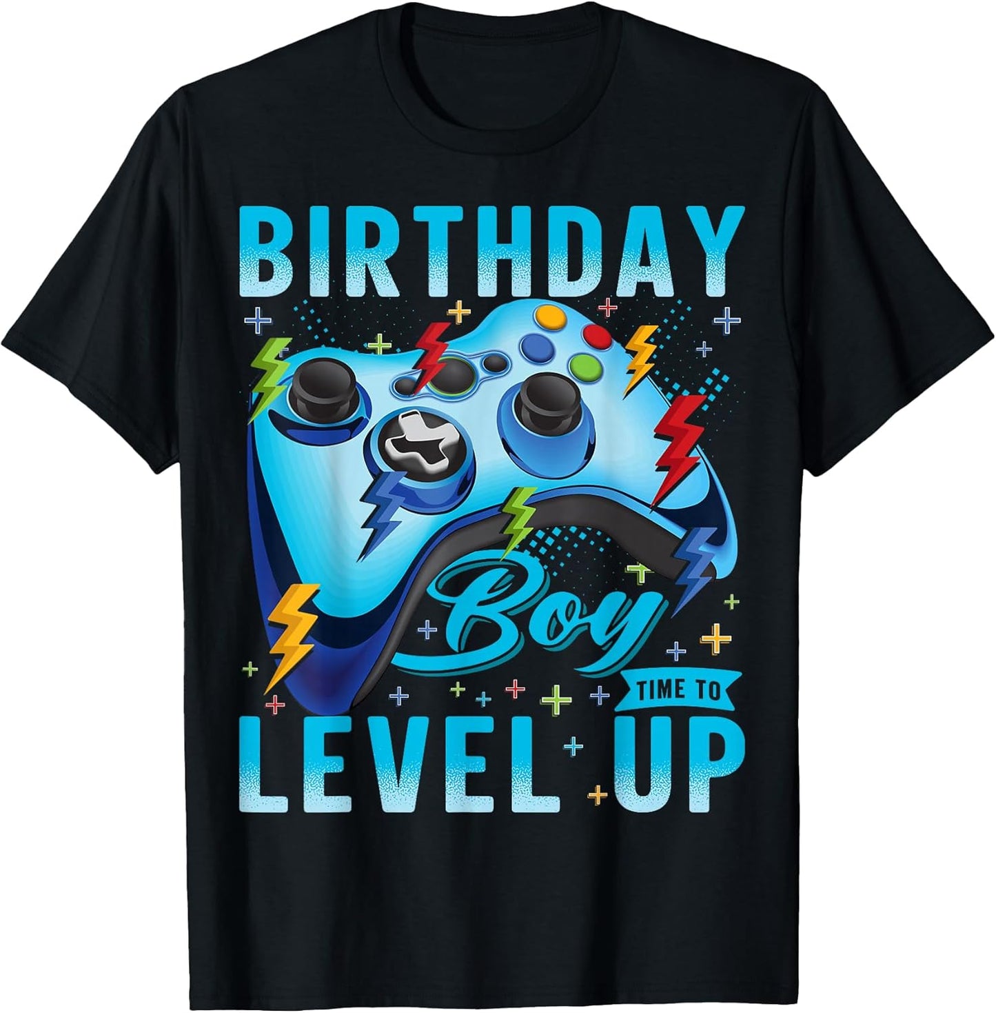 Birthday Boy Time to Level Up Video Game Birthday Gamer Boys T-Shirt Small