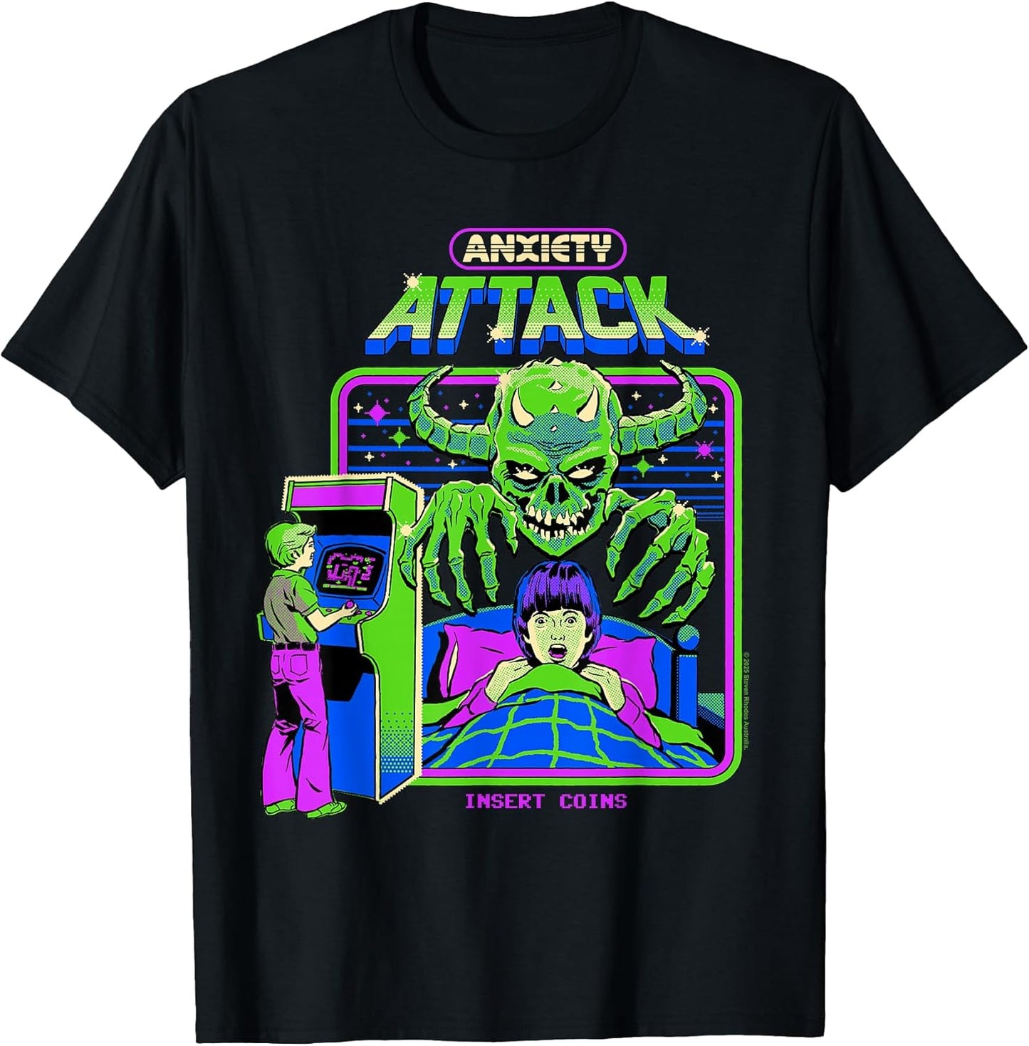 Anxiety Attack Sarcastic Retro Vintage Funny Adult Humor T-Shirt