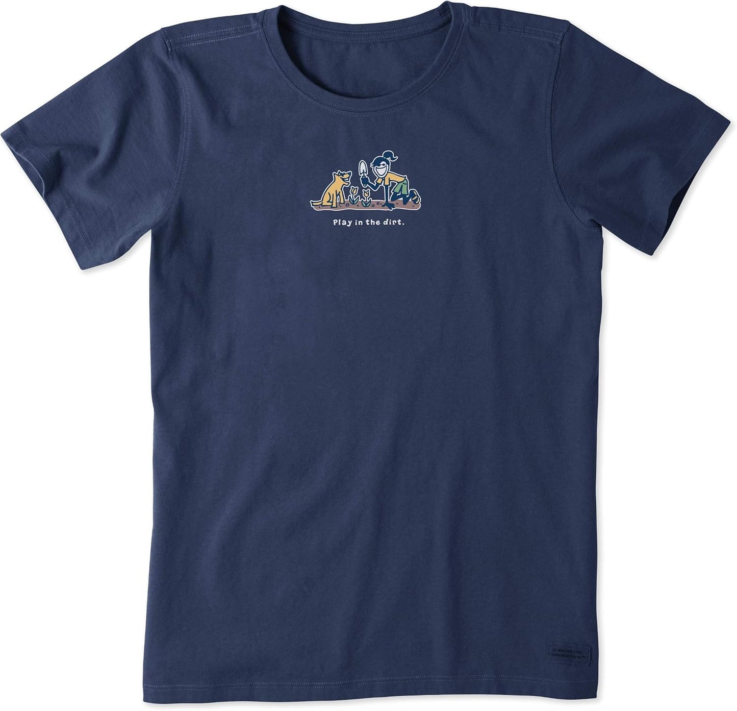 Womens Crusher Tee Jackie And Rocket Play Dirt, Darkest Blue
