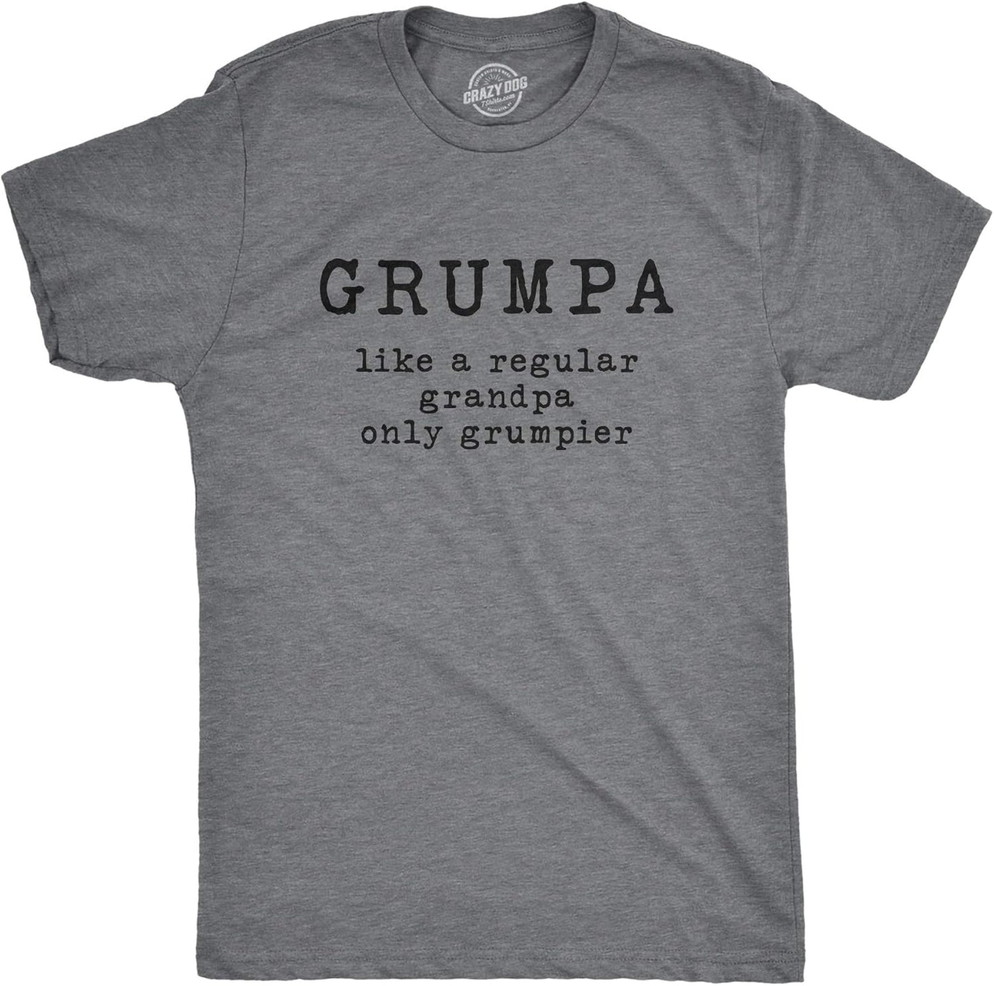 Mens Grumpa Like Regular Grandpa Only Grumpier T Shirt Funny Grandfather Tee