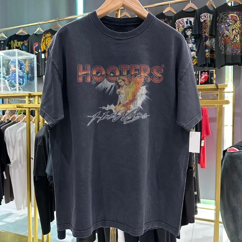 90S Hooters 'Hotwings' Rare Black T-Shirt Unisex Shirt Gift for him, Gift for her, Gift for fan