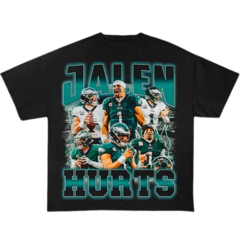 90s Jalen Hurts Shirt - Football T Shirt Trendy Graphic Tee Unisex Gift for Fans