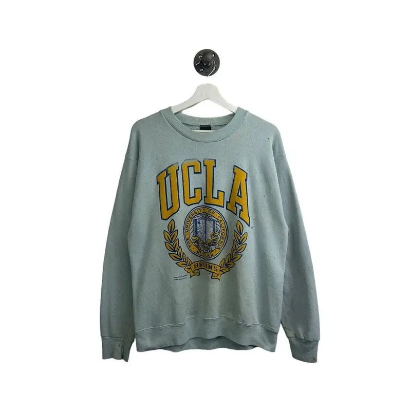 Vintage 80s/90s UCLA Bruins Collegiate Crest Front & Back Sweatshirt Size Large T-Shirts, Hoodie | InkThreadWorks.com