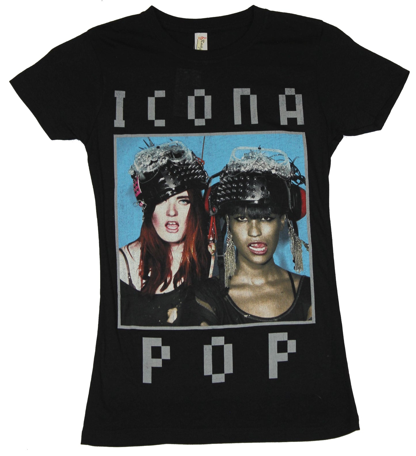Iconopop Girls Juniors T-Shirt - Band Girl Weird Hatted Photo Image