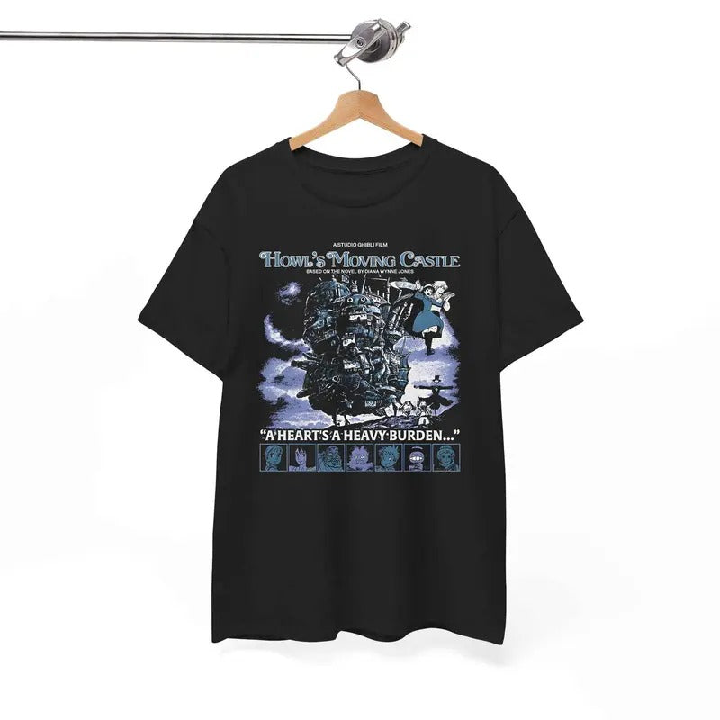 A Heart's A Heavy Burden T-shirt | Sophie Hatter Quote | Miyazaki Shirt | Anime Shirt | Howls Castle Shirt | Animestyle{n002}3