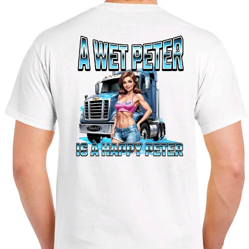 A Wet Peter is a happy Peter Men's funny T-Shirt Cotton Tshirt Top Hoodie, Sweatshirt | InkThreadWorks.com